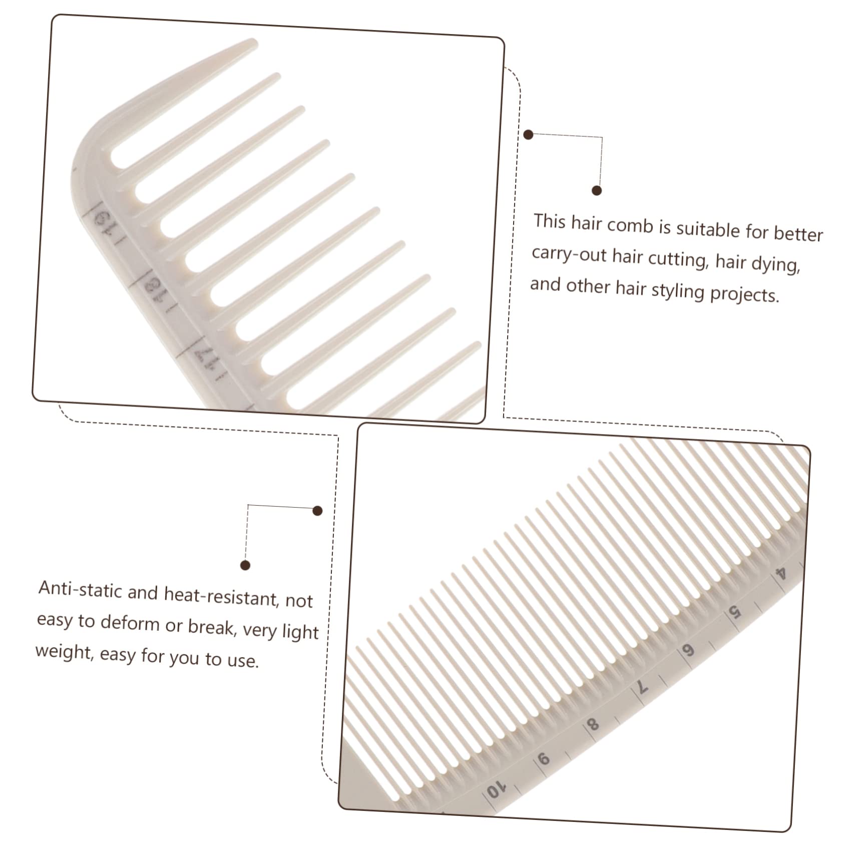Minkissy Professional Hair Cutting Comb - Precision Ruler Comb with Wide & Thin Teeth for Styling, Braiding, Barber & Salon Use - Perfect for Hairdressers, Stylists & Home Haircuts