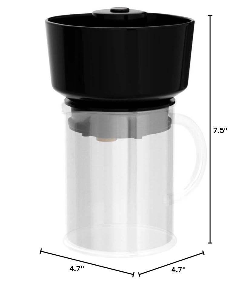 VacOne Coffee Air Brewer - Portable 2-in-1 Single Serve Coffee Maker for Hot & Cold Brew - Battery Powered for Travel, Office & Home Use