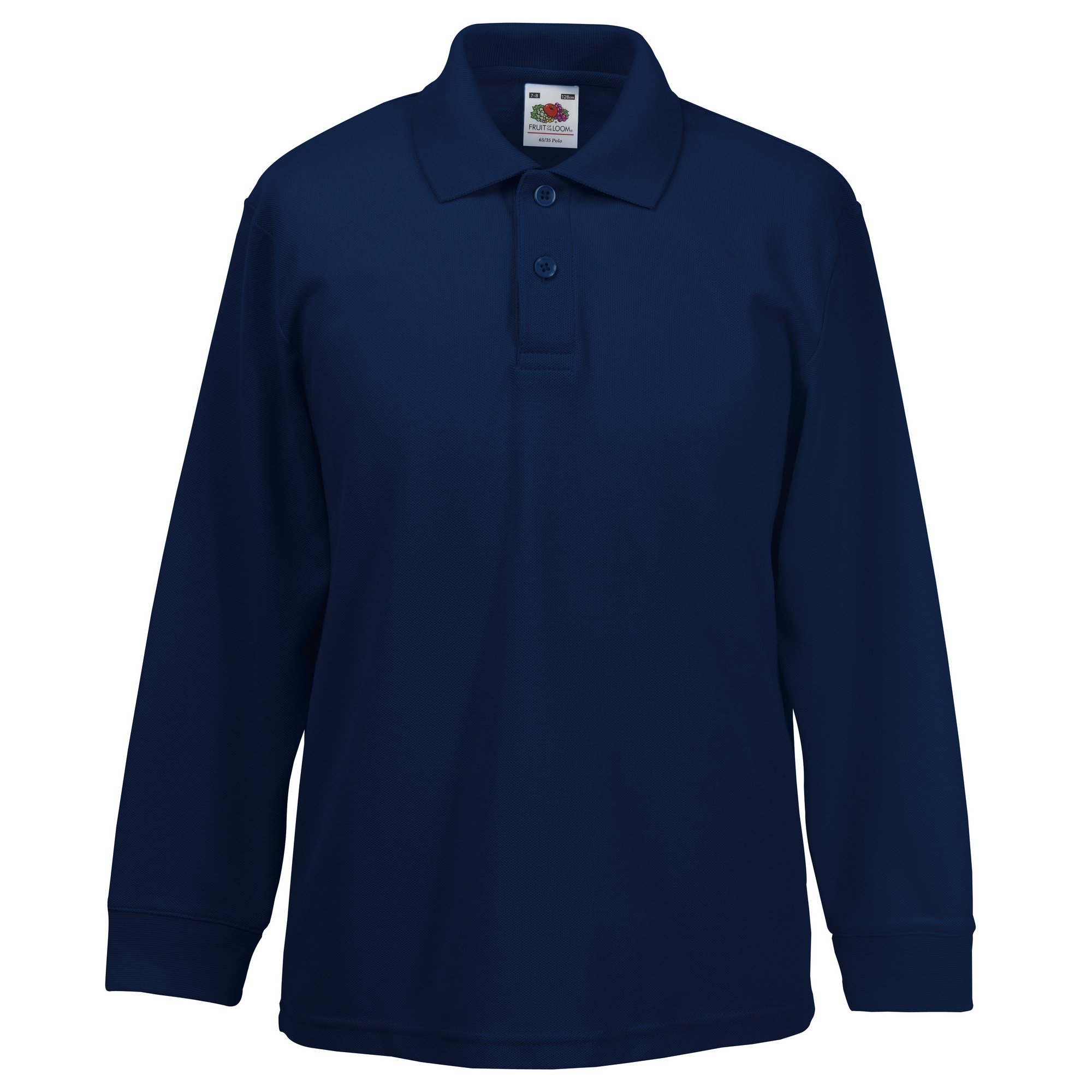Fruit of the Loom Kids' Long Sleeve 65/35 Pique Polo Shirts - Comfortable Cotton Blend for Boys & Girls - Perfect for School Uniforms, Playdates & Family Outings