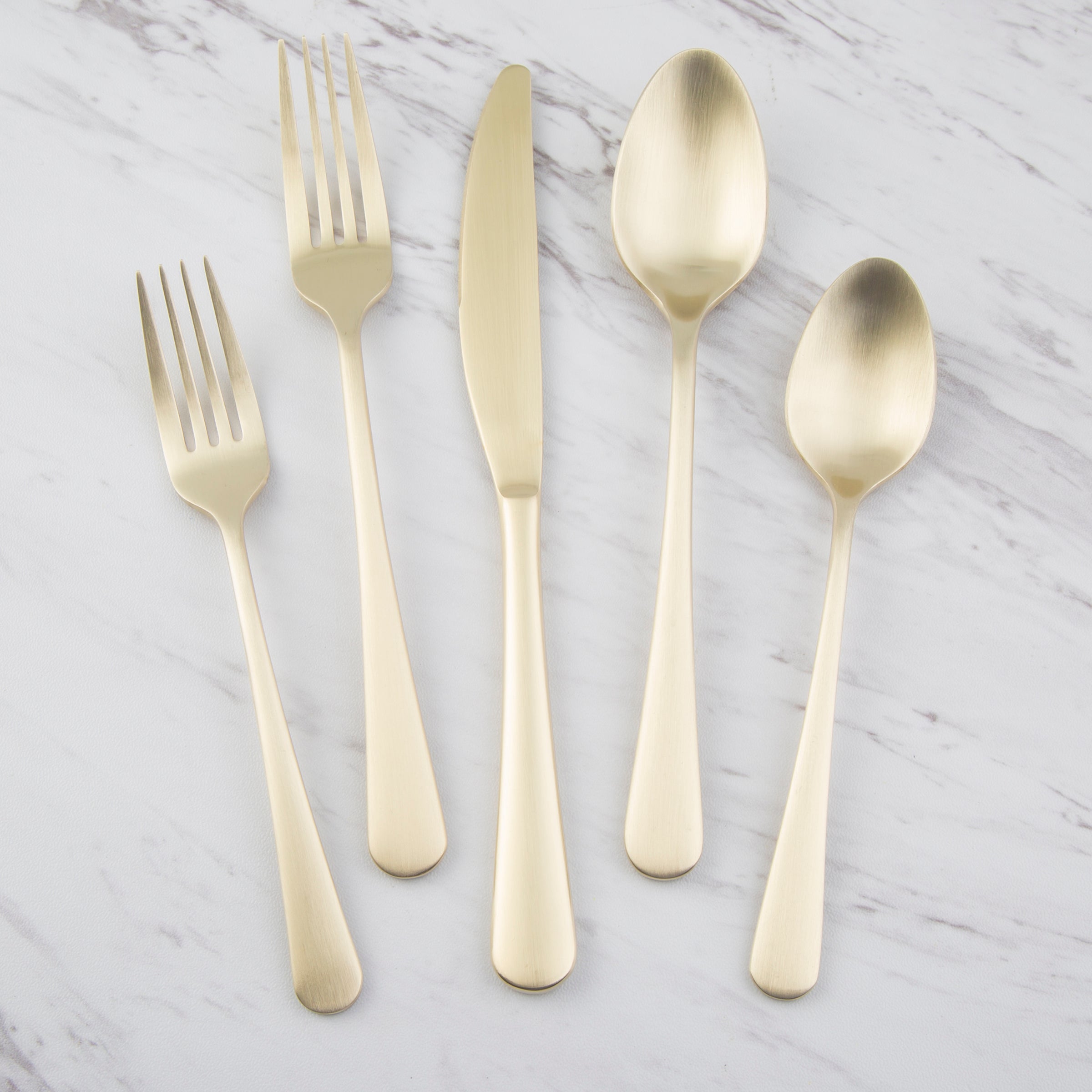 Connor Champagne Gold 20-Piece Flatware Set - Elegant Stainless Steel Cutlery Set for Dining, Wedding Gifts & Special Occasions | Perfect for Dinner Parties, Holidays & Formal Events