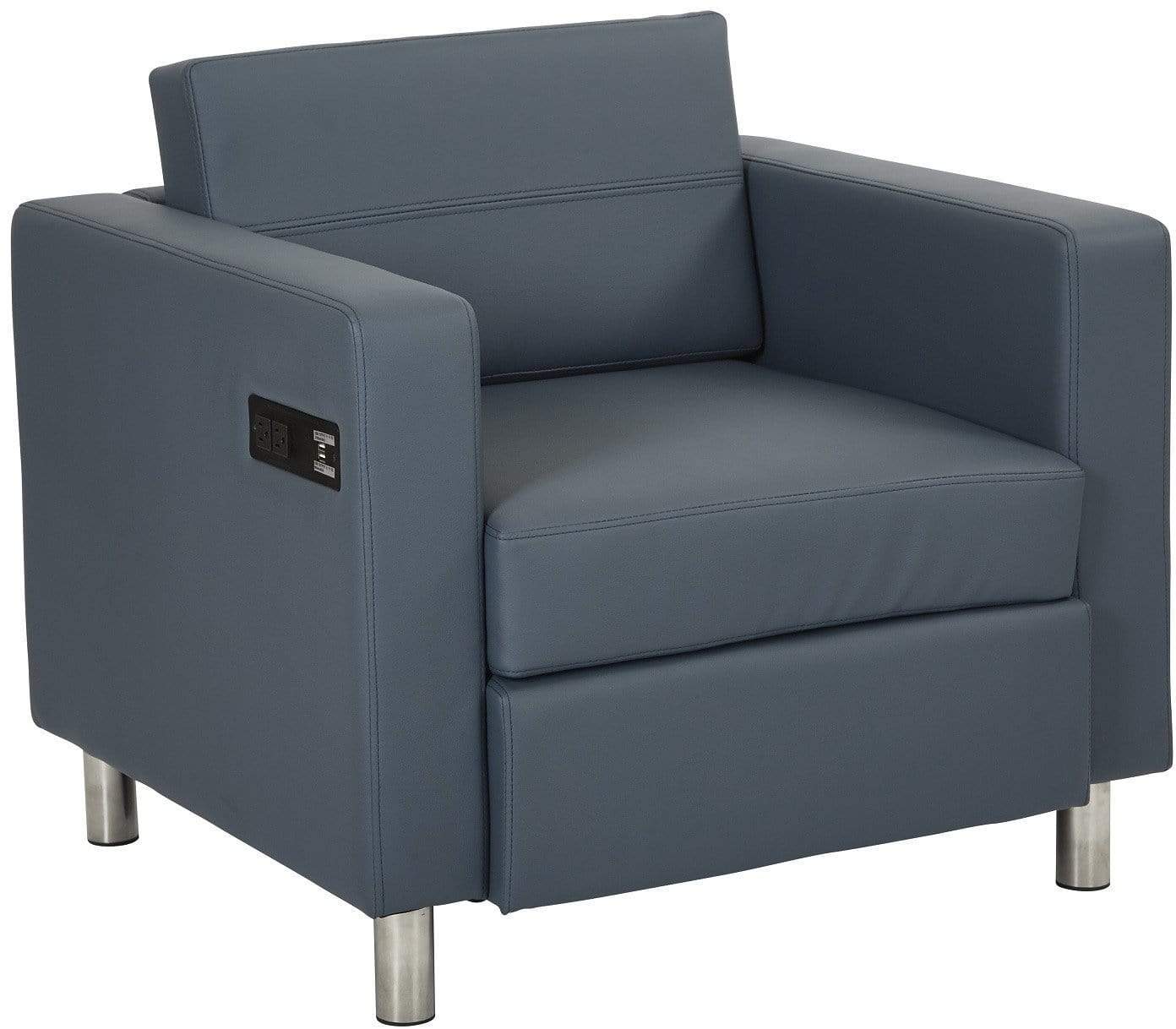 Office Star Ave Six Atlantic Chair - Ergonomic Mesh Back Office Chair with Adjustable Height, Blue [ATL51 R105] - Perfect for Home Office, Conference Rooms & Workstations