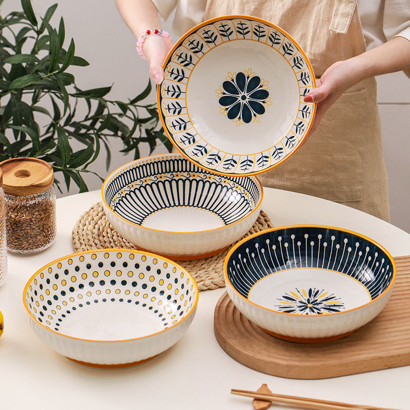 50% Off Clearance Sale - Reusable Printed Bowls & Dishes Set for Home Dining, Party Serving, and Kitchen Decor