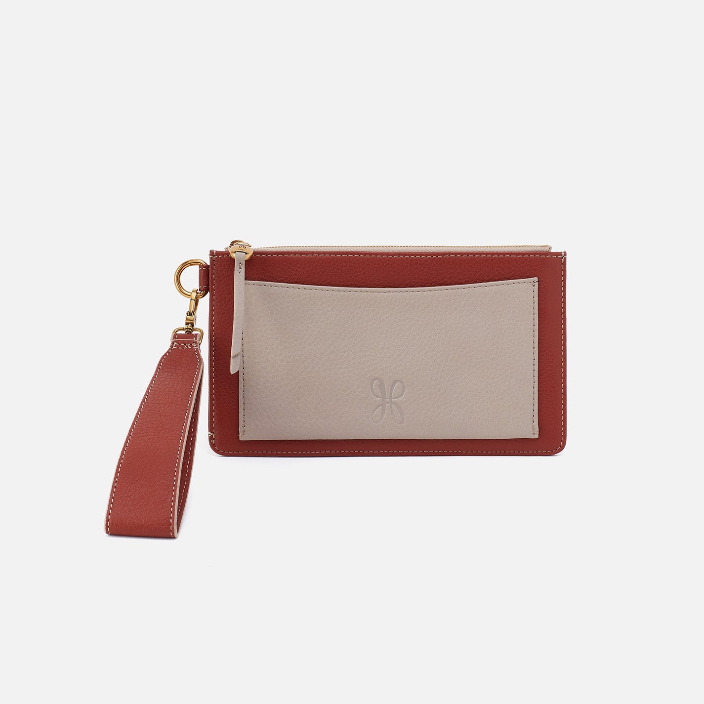 Hart Pebbled Leather Wristlet Wallet - Rust Color Crossbody Clutch for Women | Perfect for Everyday Use, Shopping & Night Out
