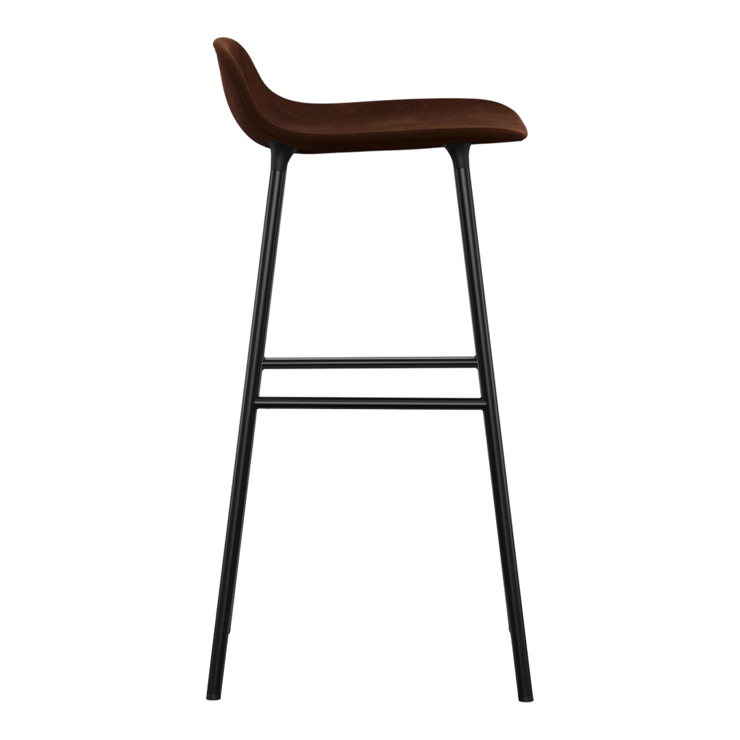 Modern Form Bar Stool with Metal Legs & Upholstered Seat - Perfect for Kitchen Islands, Home Bars & Commercial Use