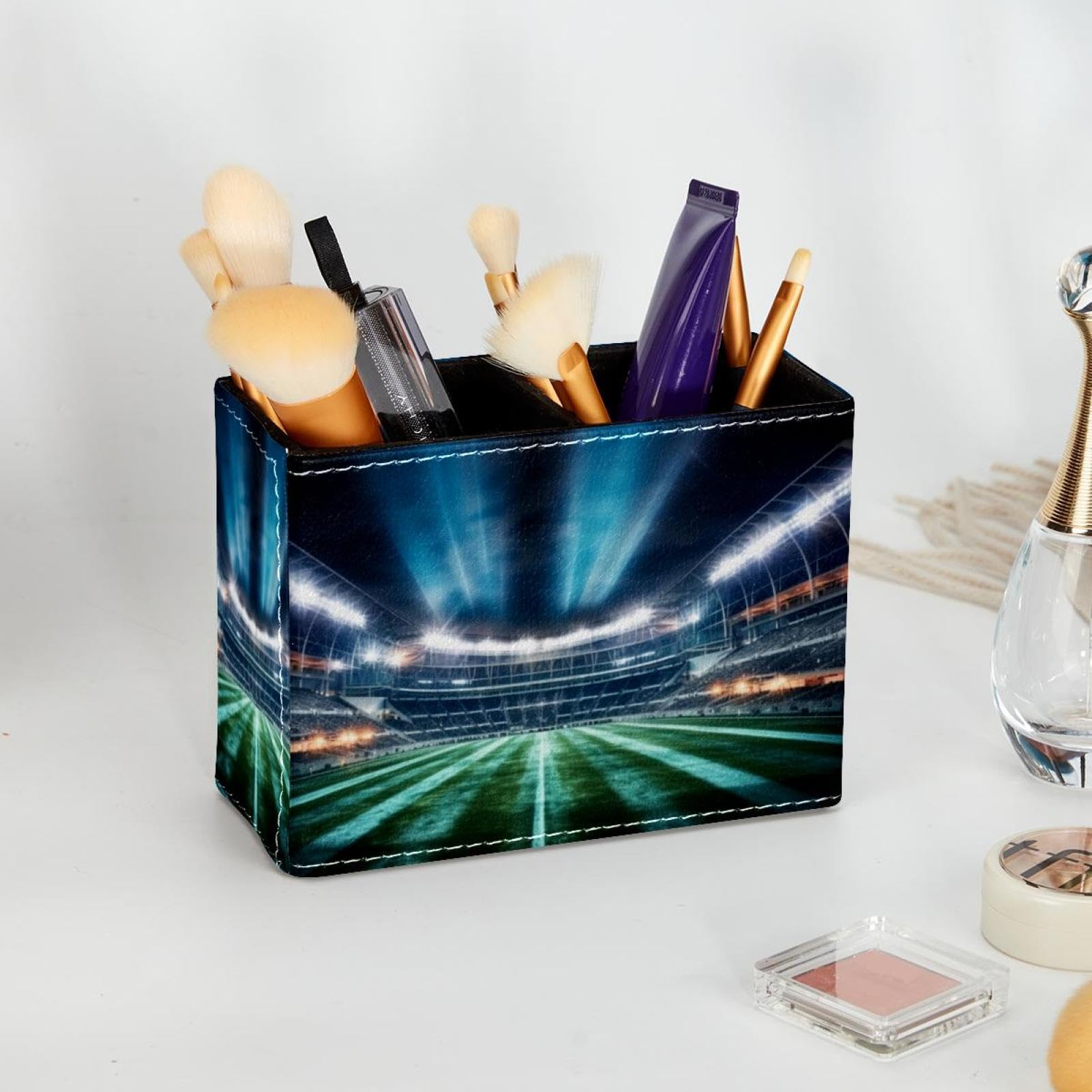 American Football Stadium Pen Holder for Desk - Stylish Pencil Organizer for Office, School & Home Use - Perfect Office Supplies for Football Fans