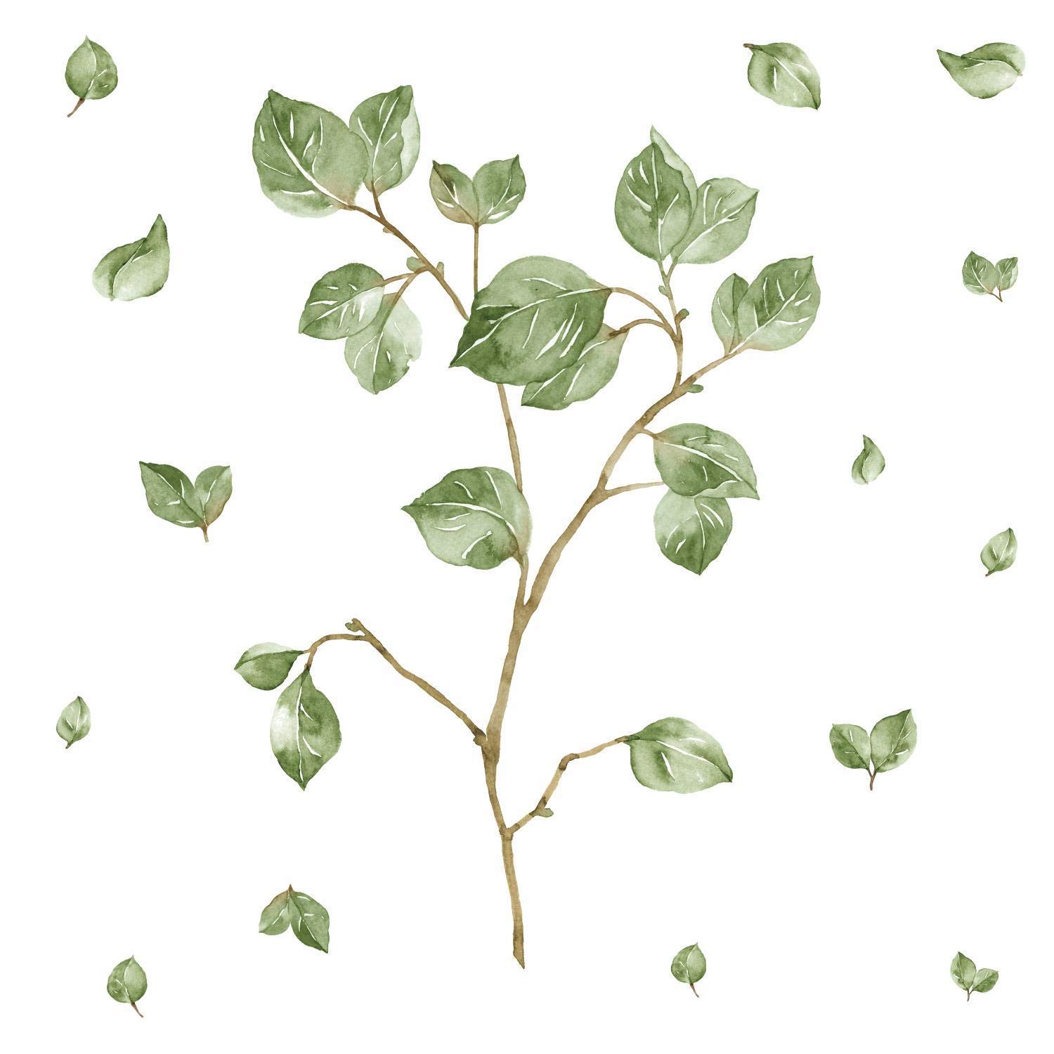 RoomMates RMK4080GM Leaf Twig Peel and Stick Giant Wall Decals - Large Removable Wall Stickers for Home Decor, Nursery, Bedroom & Office - Easy to Apply & Remove