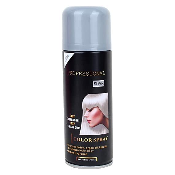 Huda Professional Silver Hair Spray with Botox, Argan Oil, Keratin & Collagen - 125ml Hair Treatment for Shine & Repair - Easy Spray & Wash Out - Perfect for Salon Styling & Home Hair Care