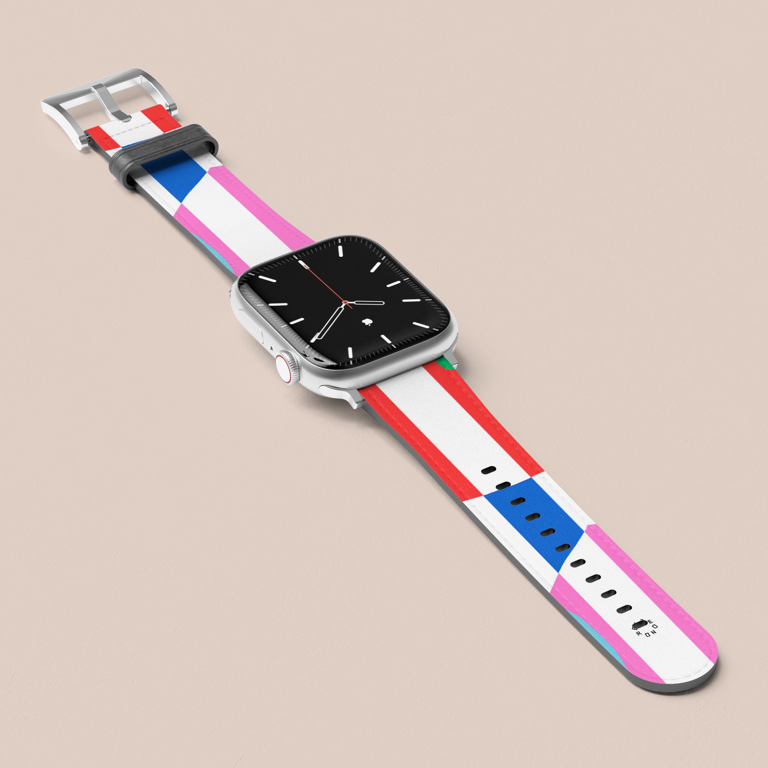 Premium Stripped Symphony Apple Watch Band - Soft Silicone Replacement Strap for Apple Watch Series 9/8/7/6/SE - Fashionable & Comfortable Sport Band for Workouts, Running & Daily Wear