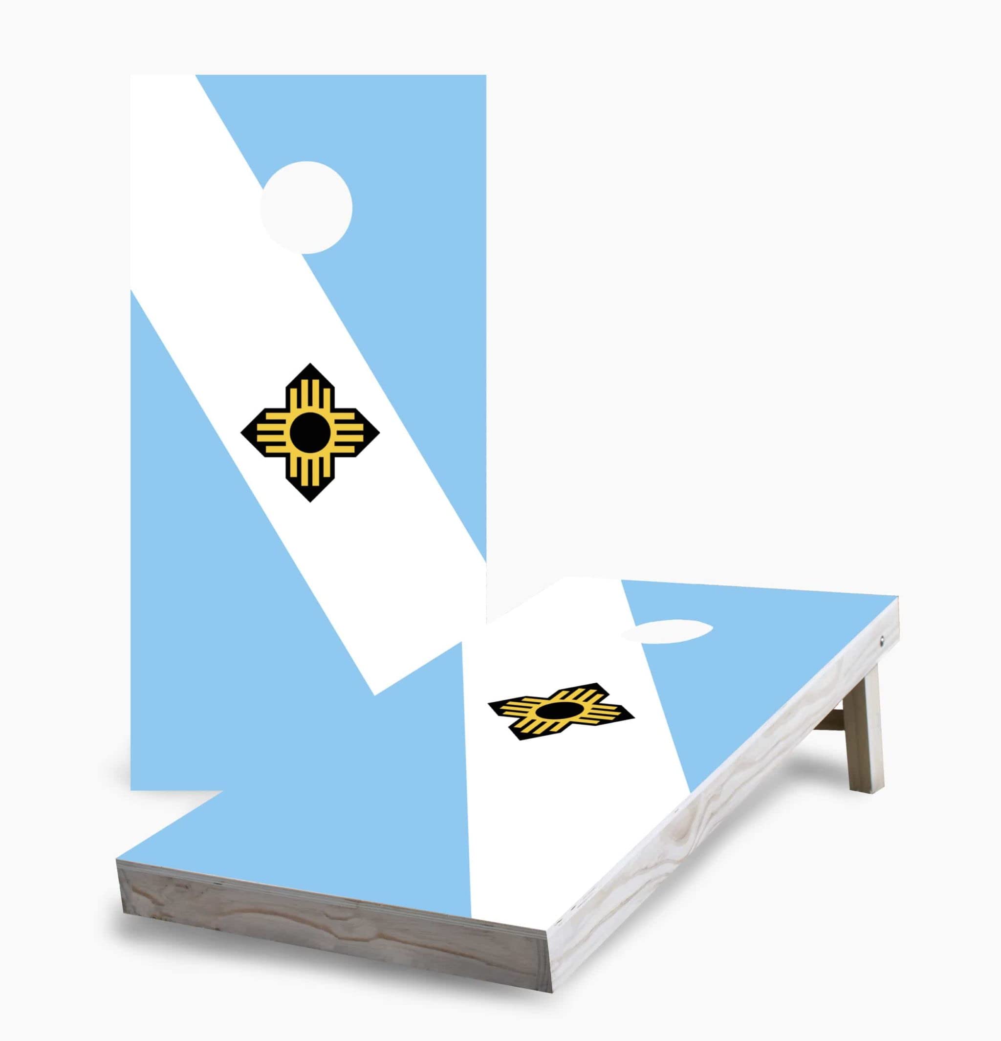 Madison City Flag Corn Hole Board Game Set - 2 Boards & 8 Bags - Premium Outdoor Lawn Game for Backyard Parties, Tailgating, and Family Gatherings