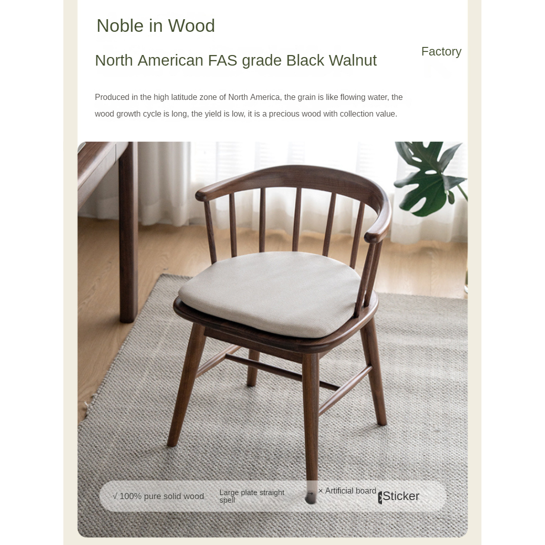 Solid Wood Swivel Chair in Oak, Black Walnut & Cherry Finish - Perfect for Home Office, Study Room & Executive Workspaces
