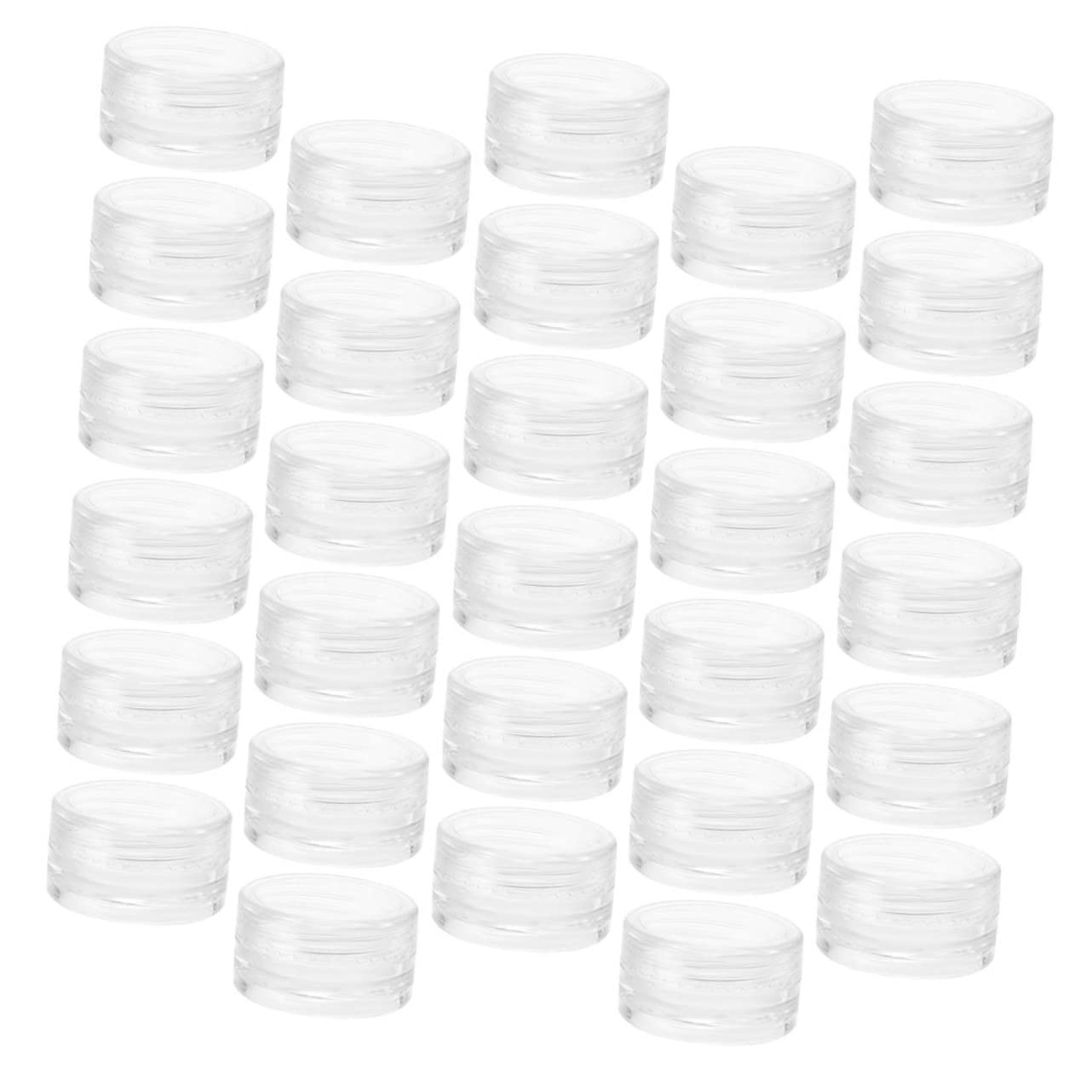 30pcs Clear Empty Cream Jars with Lids - Travel-Sized Body Butter Containers for DIY Skincare, Makeup, and Face Cream Storage - Perfect for Home, Salon, and On-the-Go Use