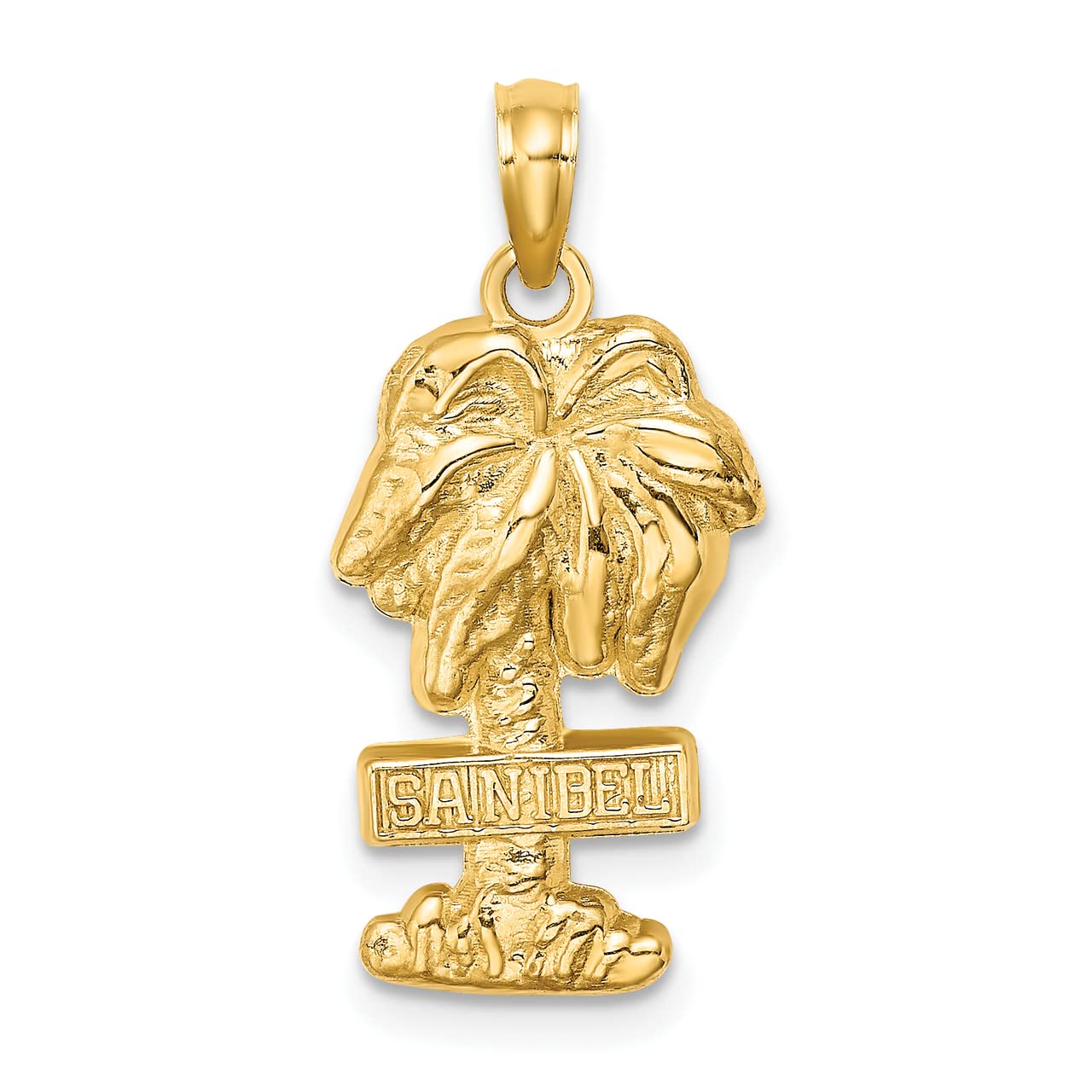 14k Yellow Gold Sanibel Palm Tree Charm by Lex & Lu - Perfect for Beach Lovers & Jewelry Collectors
