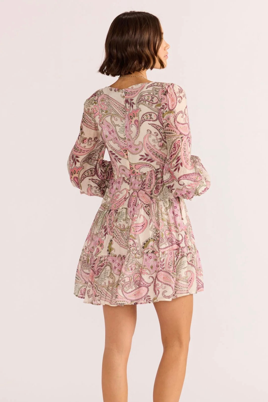 Cadence Pink Paisley Babydoll Mini Dress - Flirty Summer Party Outfit for Women | Perfect for Dates, Beach Vacations & Night Out