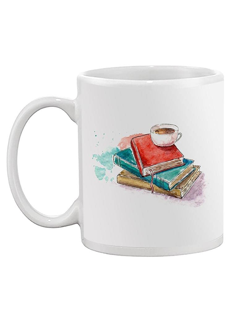 Smartprints Books Sketch Mug - Ceramic Coffee Cup with Unique Book Design - Perfect for Book Lovers, Writers & Readers - Great Gift for Tea, Coffee & Hot Chocolate Lovers - Ideal for Home, Office & Library Use