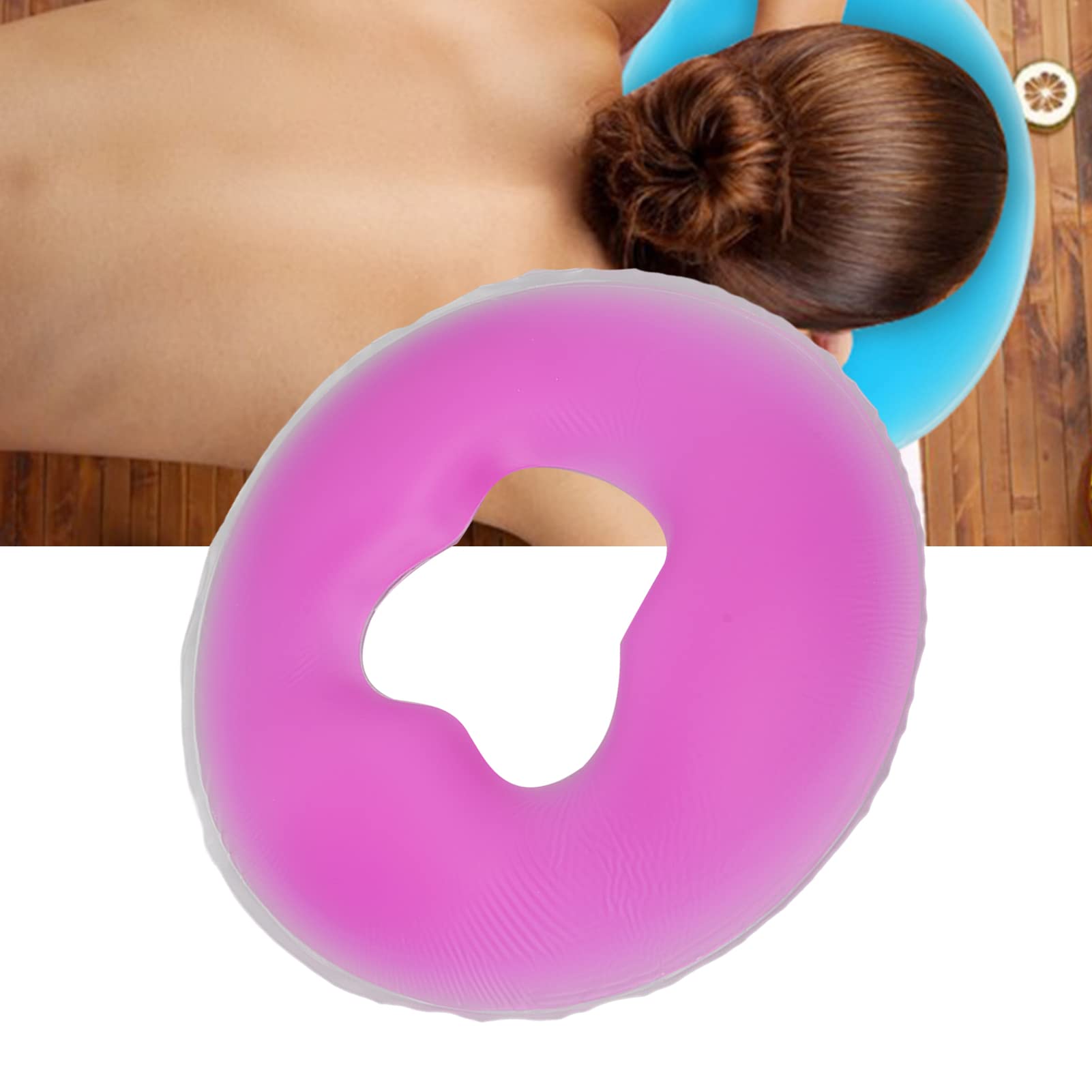 Premium Silicone Face Massage Pillow - Soft Gel Face Pad for Relaxation & Skin Care - Round Cushion for Beauty Salon, Spa & Desk Break - Perfect for Stress Relief & Anti-Aging Skincare Routine