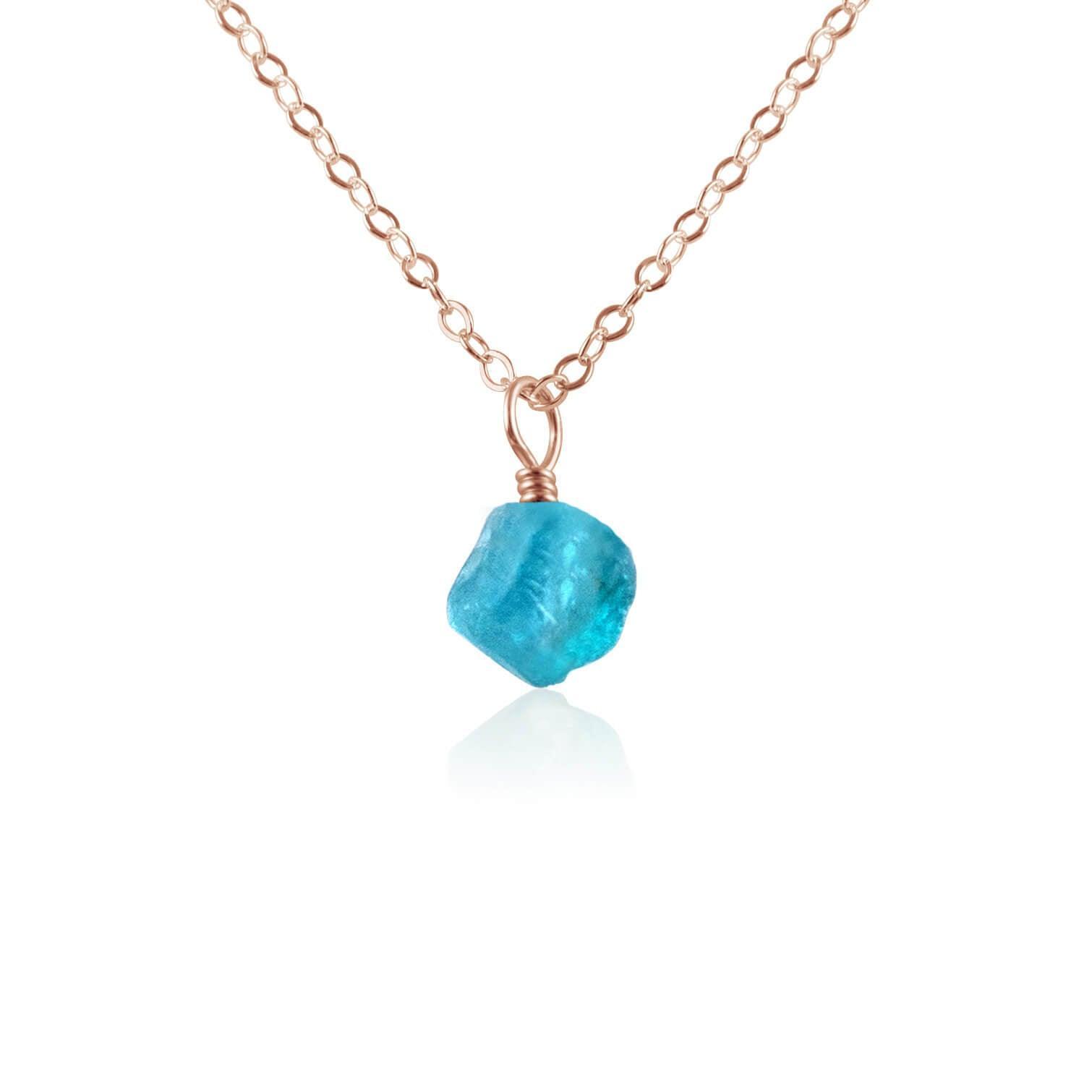 Natural Raw Apatite Crystal Pendant Necklace - Healing Stone Jewelry for Women, Spiritual Energy Protection, Chakra Balancing | Perfect for Meditation, Yoga & Everyday Wear