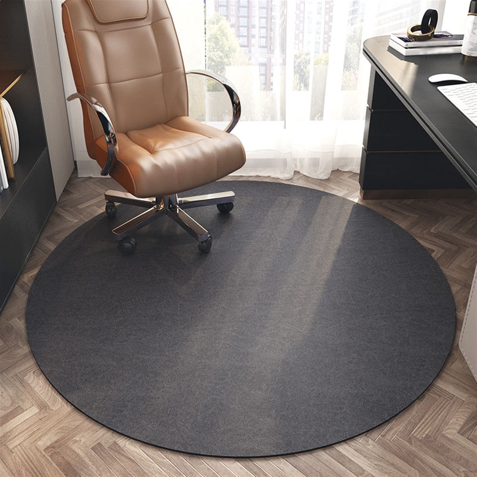 Round Office Chair Mat for Hardwood Floors - 24