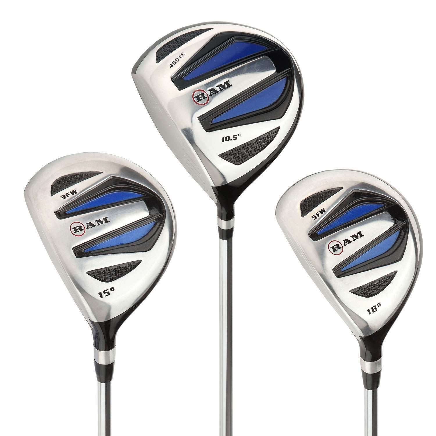 Ram Golf EZ3 Men's Wood Set - Driver, 3 & 5 Wood with Headcovers - Perfect for Golf Enthusiasts and Weekend Players