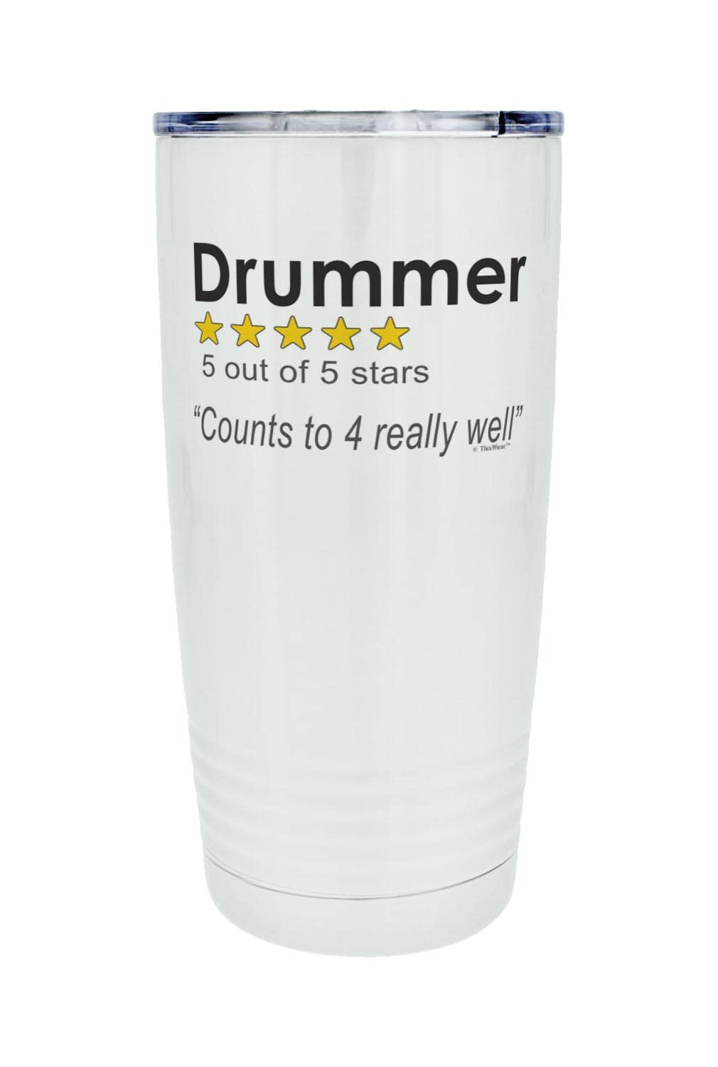 Premium 20oz Stainless Steel Insulated Travel Mug with Lid - Perfect Drummer Gift for Women - Leakproof & Durable - Ideal for Coffee, Tea & On-the-Go Drinks - Great for Music Lovers, Band Practice & Travel