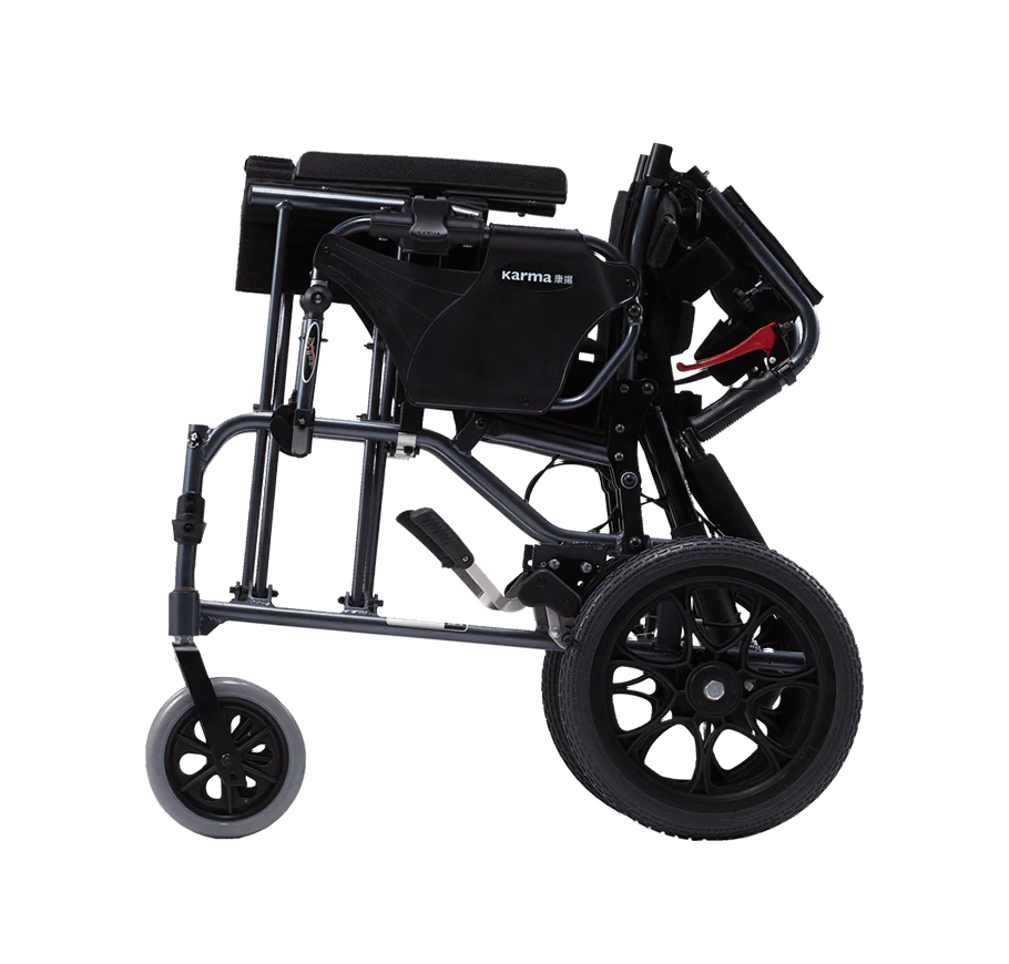 Karma MVP502 Deluxe Reclining Transport Wheelchair - Lightweight Folding Wheelchair for Seniors & Disabled - Indoor & Outdoor Mobility Aid for Travel, Hospitals, and Home Use