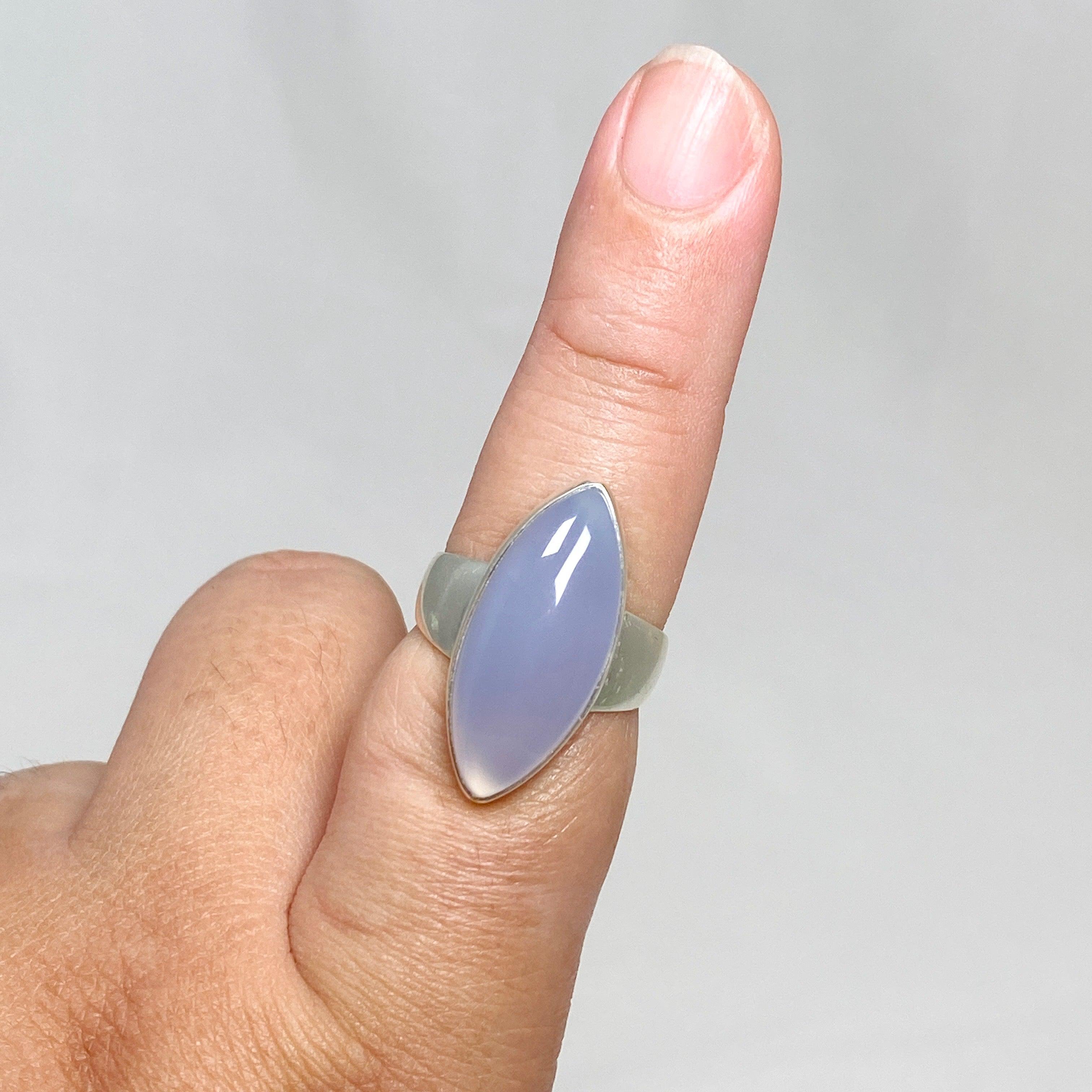 Blue Chalcedony Marquise Ring - Size 9 Silver Jewelry KRGJ3246 | Elegant Gift for Women, Wedding, Anniversary & Special Occasions