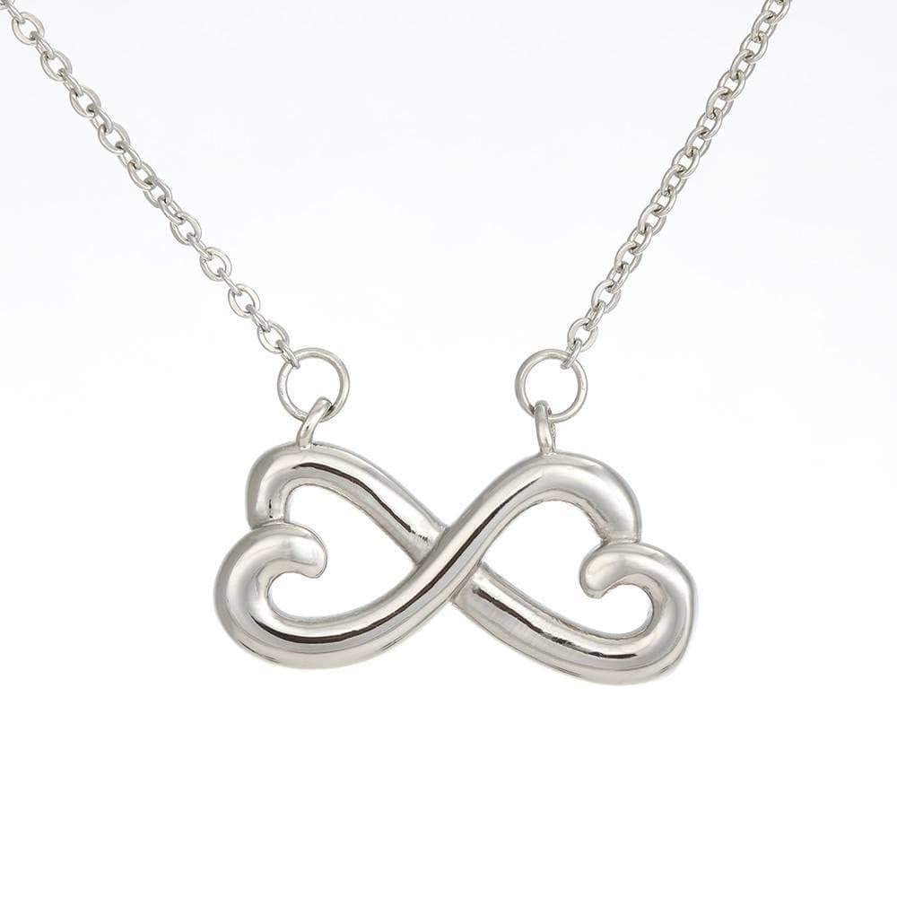 Express Your Love Gifts Mother Necklace - Stainless Steel Infinity Pendant with Keepsake Card, Perfect for Mom's Tough Job, Mother's Day, Birthday, Anniversary, or Just Because She Deserves It