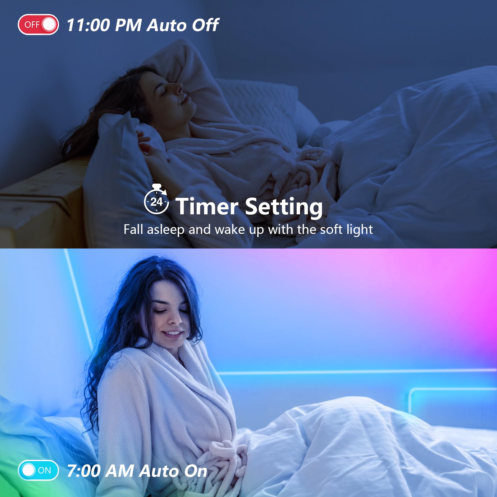 SINWE 40M RGB LED Strip Lights with Remote & App Control, Music Sync, Timer - Smart Lighting for Gaming Room, Bedroom, Kitchen, Party Decoration