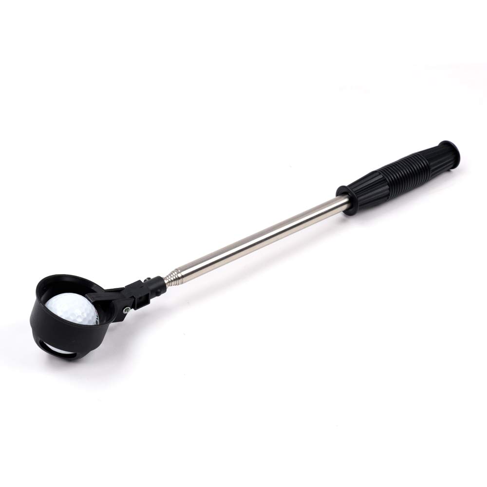 Stainless Steel Retractable Golf Ball Picker - Telescopic Extendable Golf Ball Retriever for Water & Rough Terrain | Perfect for Golf Course, Driving Range & Water Hazard Recovery