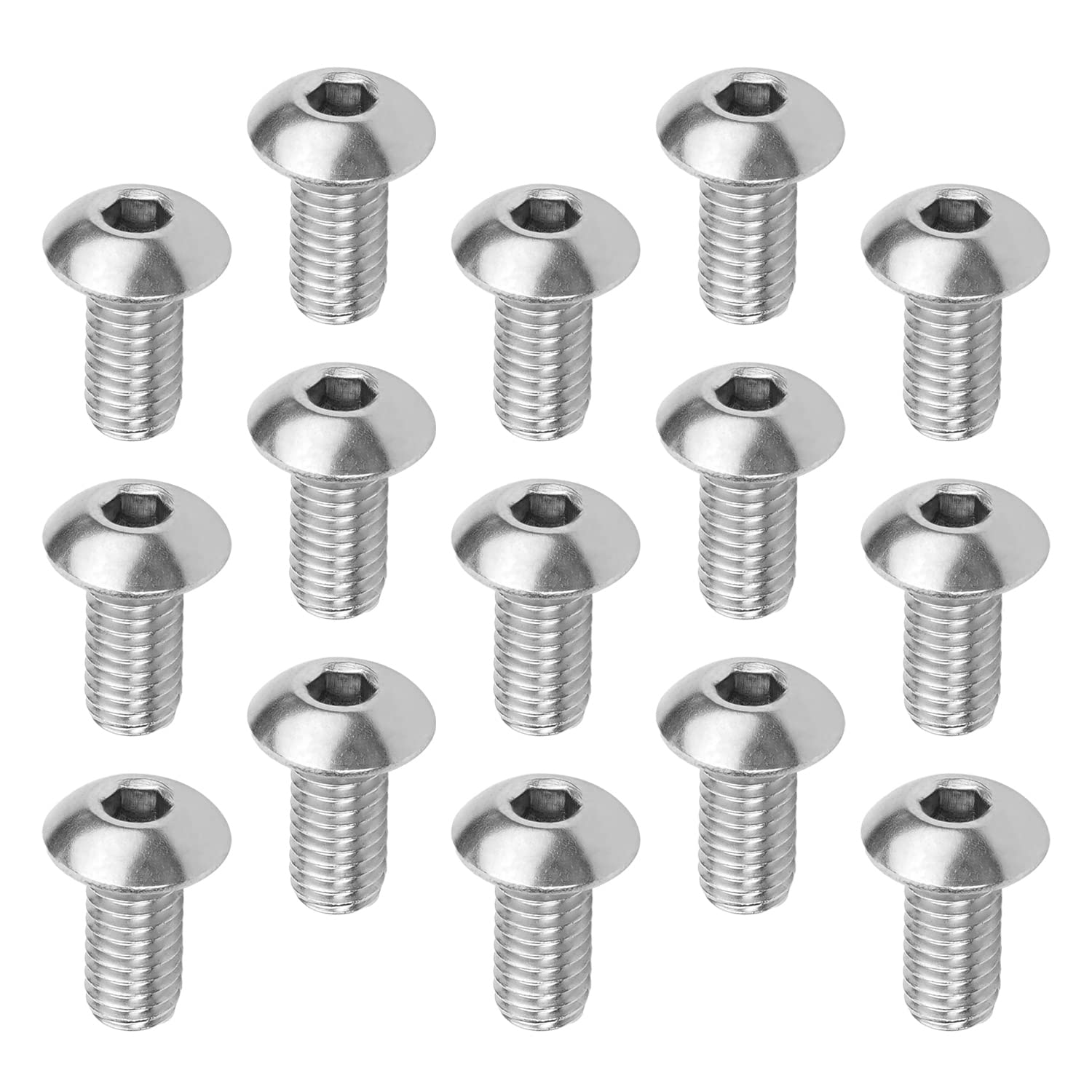 50Pcs M5x10mm Hex Socket Head Screws - Carbon Steel Fasteners for Furniture Assembly