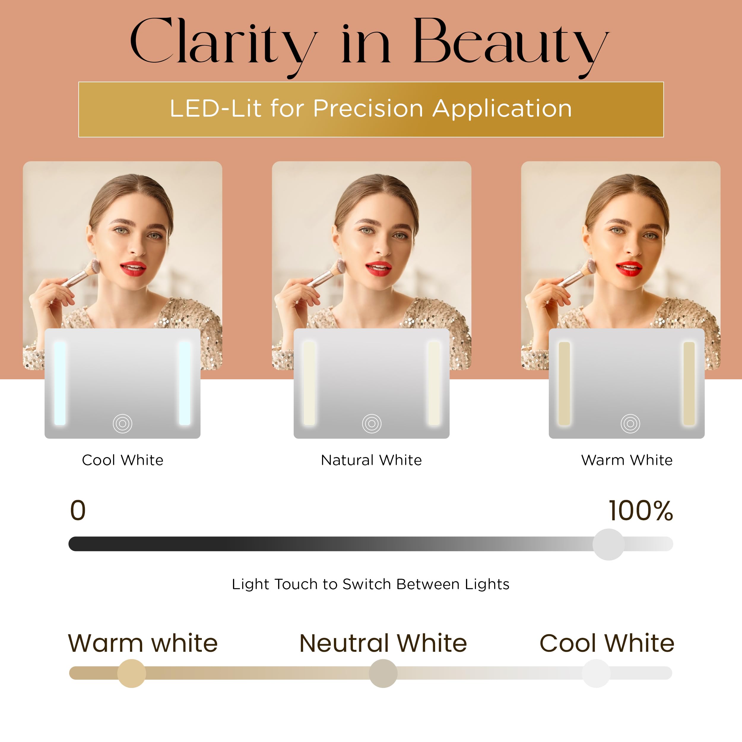 Portable LED Lighted Makeup Case with Mirror - Rechargeable Travel Makeup Organizer with 3 Light Settings & Mini 10x Mirror | Perfect for Travel, Home Vanity, and Professional Makeup Artists