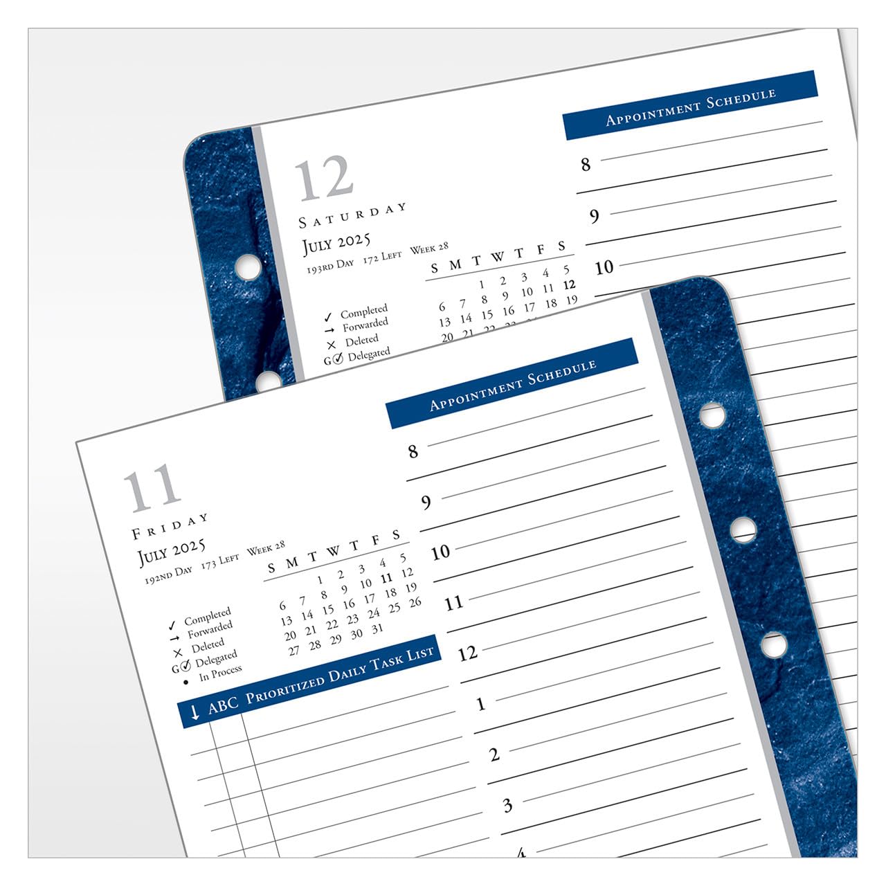 FranklinCovey Monticello One Page Per Day Ring-Bound Planner - Compact Size, July 2025 to June 2026 | Daily Organizer for Work, School & Personal Productivity | Perfect for Professionals & Students