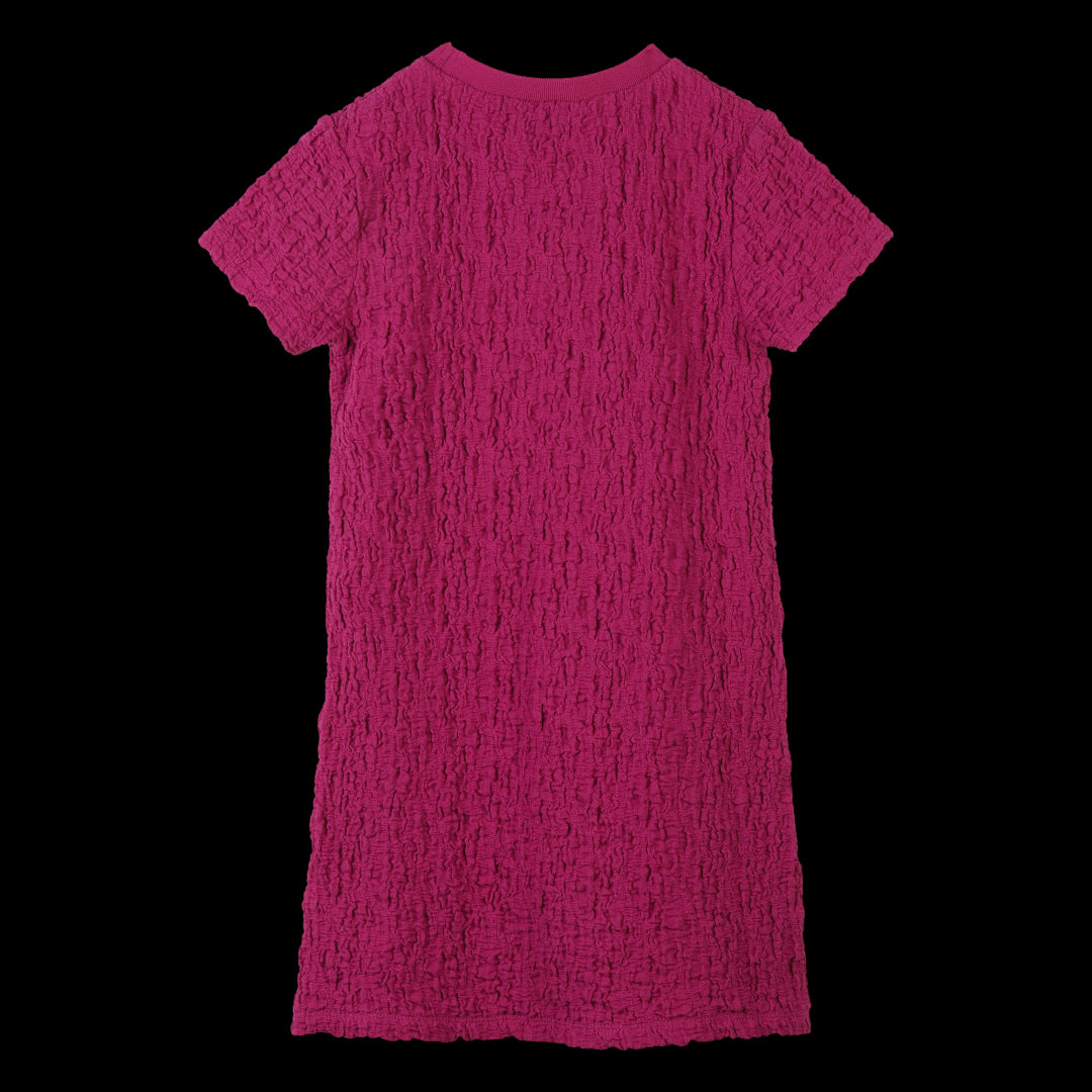 DKNY Girls Waffle Knit Pink Dress - Casual & Stylish Outfit for School, Playdates & Special Occasions
