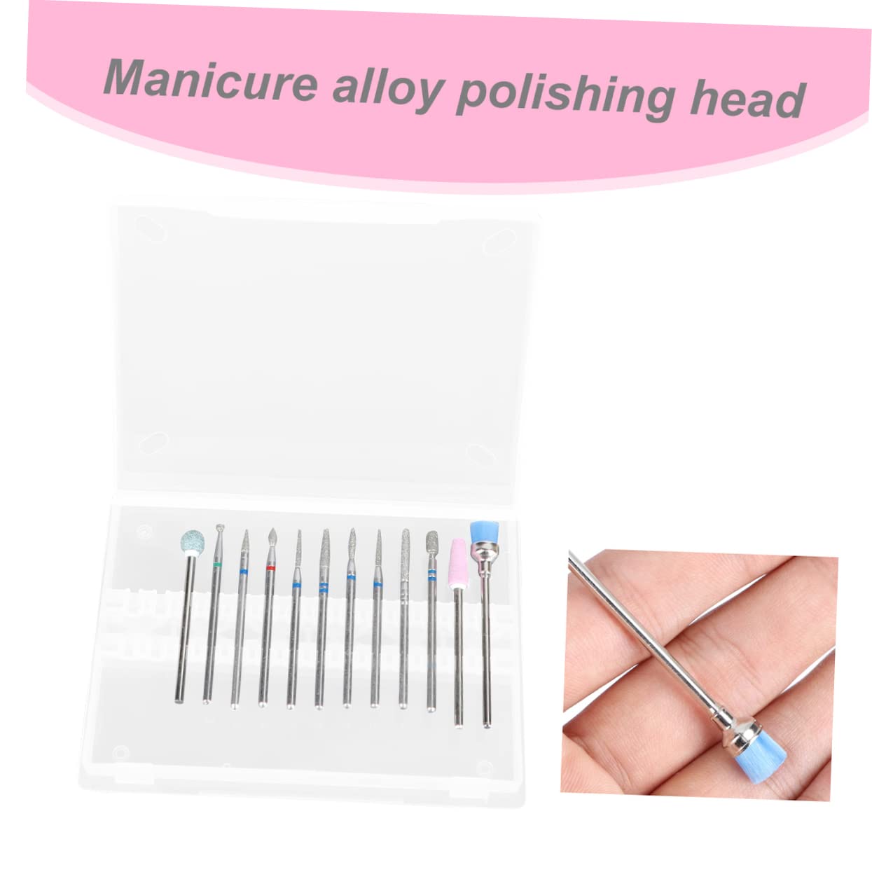 FOMIYES 12pcs Professional Nail Sanding Bands Set for Manicure & Pedicure - Nail Drill Replacement Bits, Cuticle Grinding Heads, Silver - Perfect for Salon, Home Nail Care & DIY Gel Polish Application