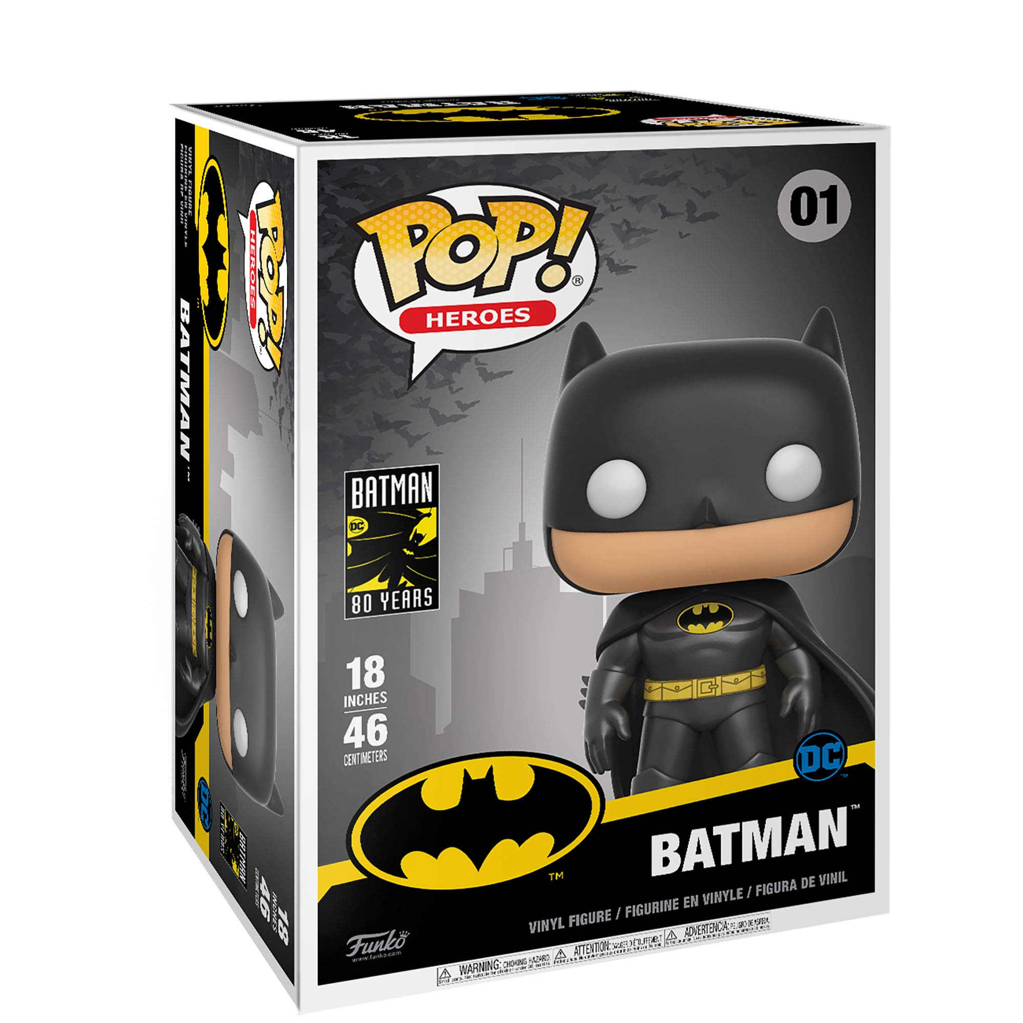 Funko Pop! DC Heroes Batman 18-Inch Vinyl Collectible Figure - Perfect for Superhero Fans, Home Decor & Gift Giving