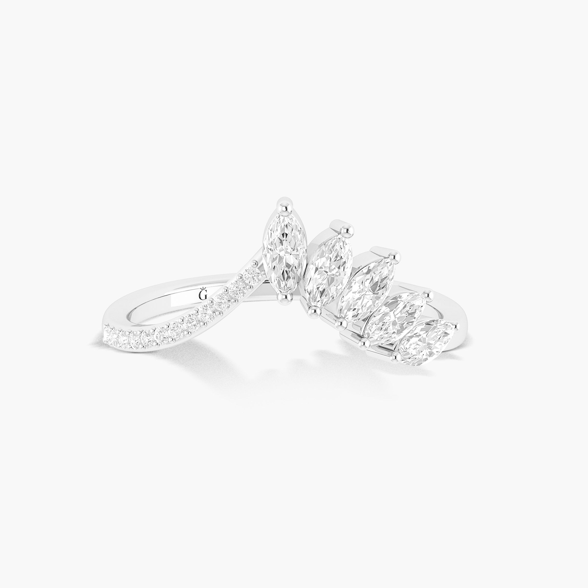 Handcrafted Marquise Shape 4 Carat Cubic Zirconia Ring - Elegant Wedding, Engagement & Evening Party Jewelry