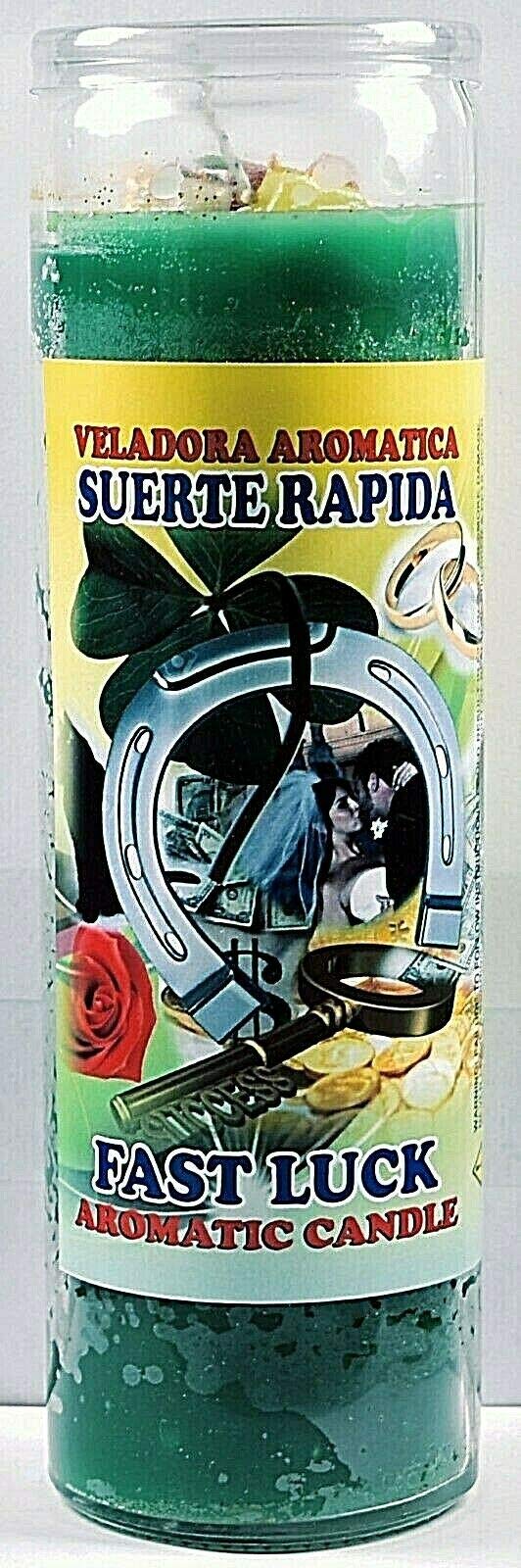 Fast Luck Veladora Candle - 1 Piece Cocktail Candle for Good Fortune & Quick Success - Perfect for Home Blessings, Spiritual Rituals & Positive Energy