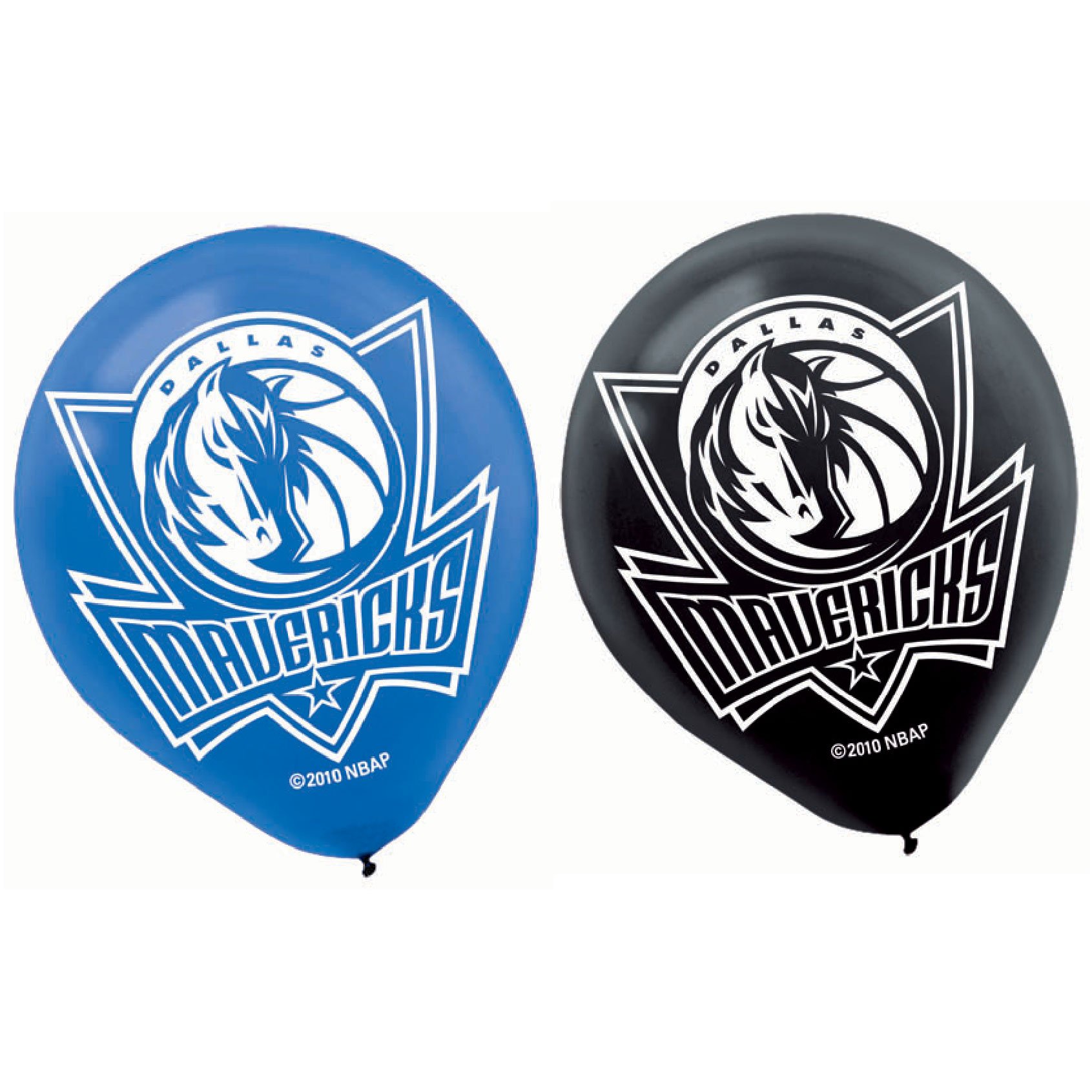 **Dallas Mavericks Printed Latex Balloons 12 Inch - Pack of 6 - NBA Team Decorations for Game Day, Parties, MFFL Events & Home Celebrations**