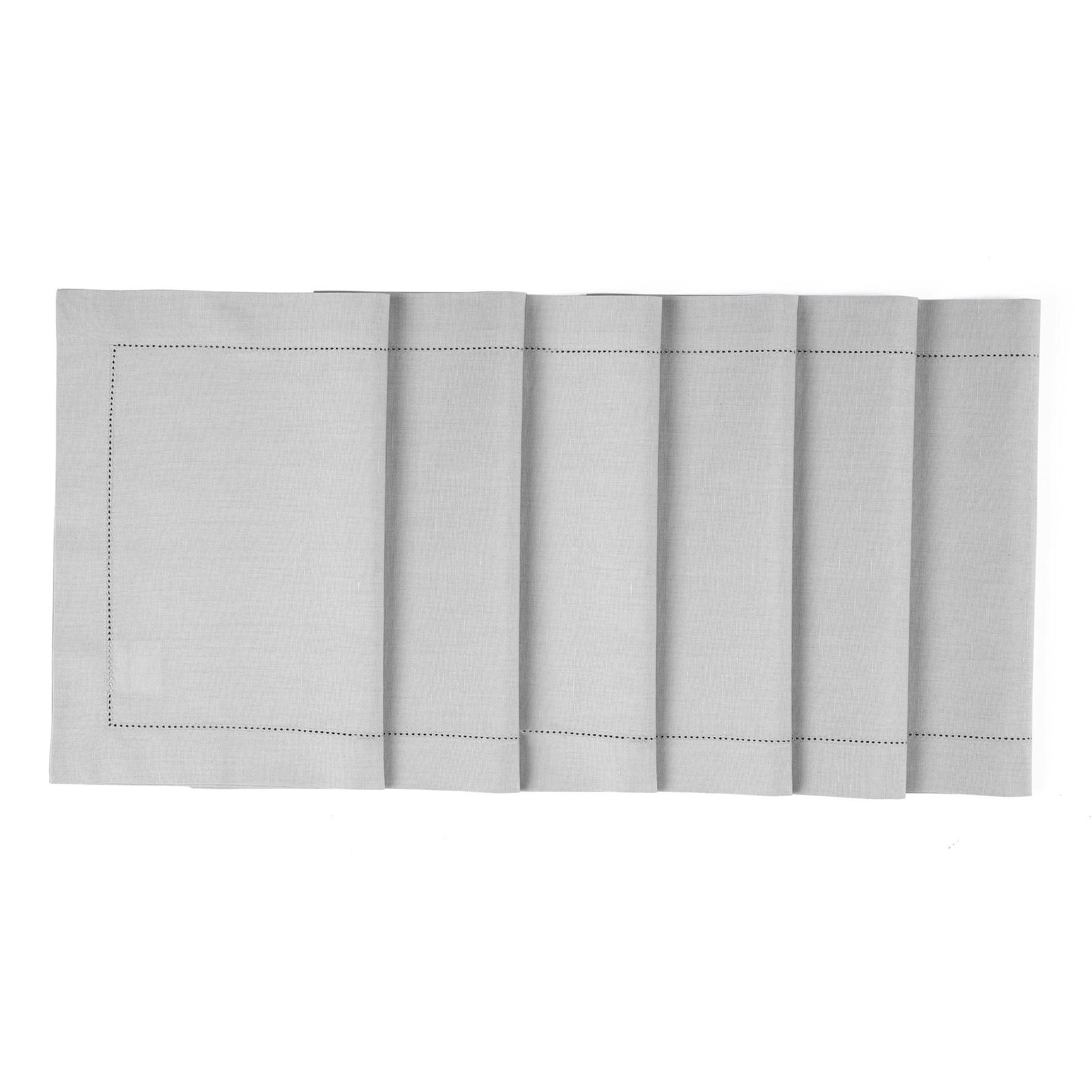 Premium Cotton Linen Hemstitch Placemats Set of 4 - Elegant Table Decor for Dining Room, Kitchen, and Party Settings