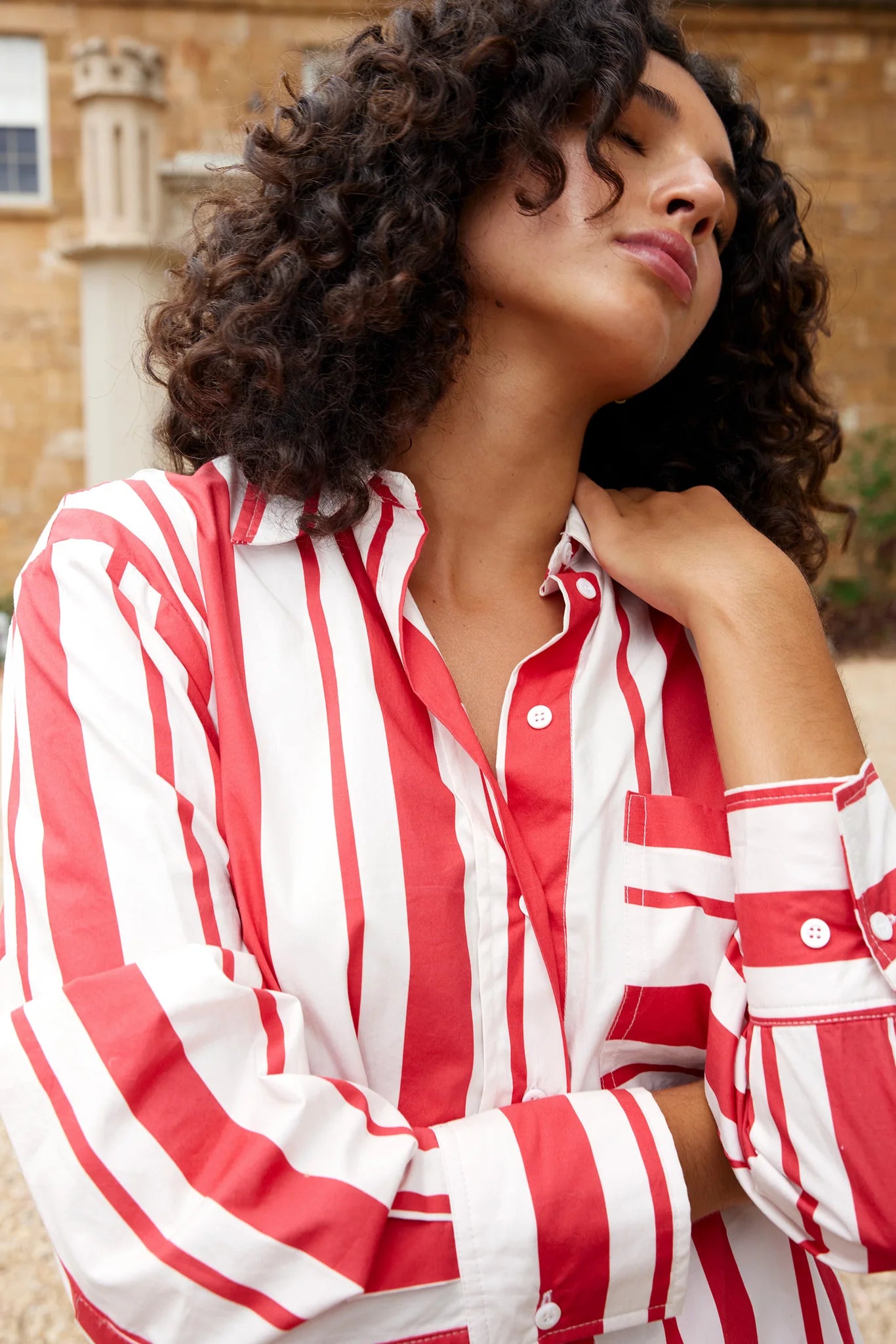 Buddy Shirt in Ruby Antique Stripe - Stylish Casual Wear for Men & Women | Perfect for Everyday Outfits, Office & Date Nights