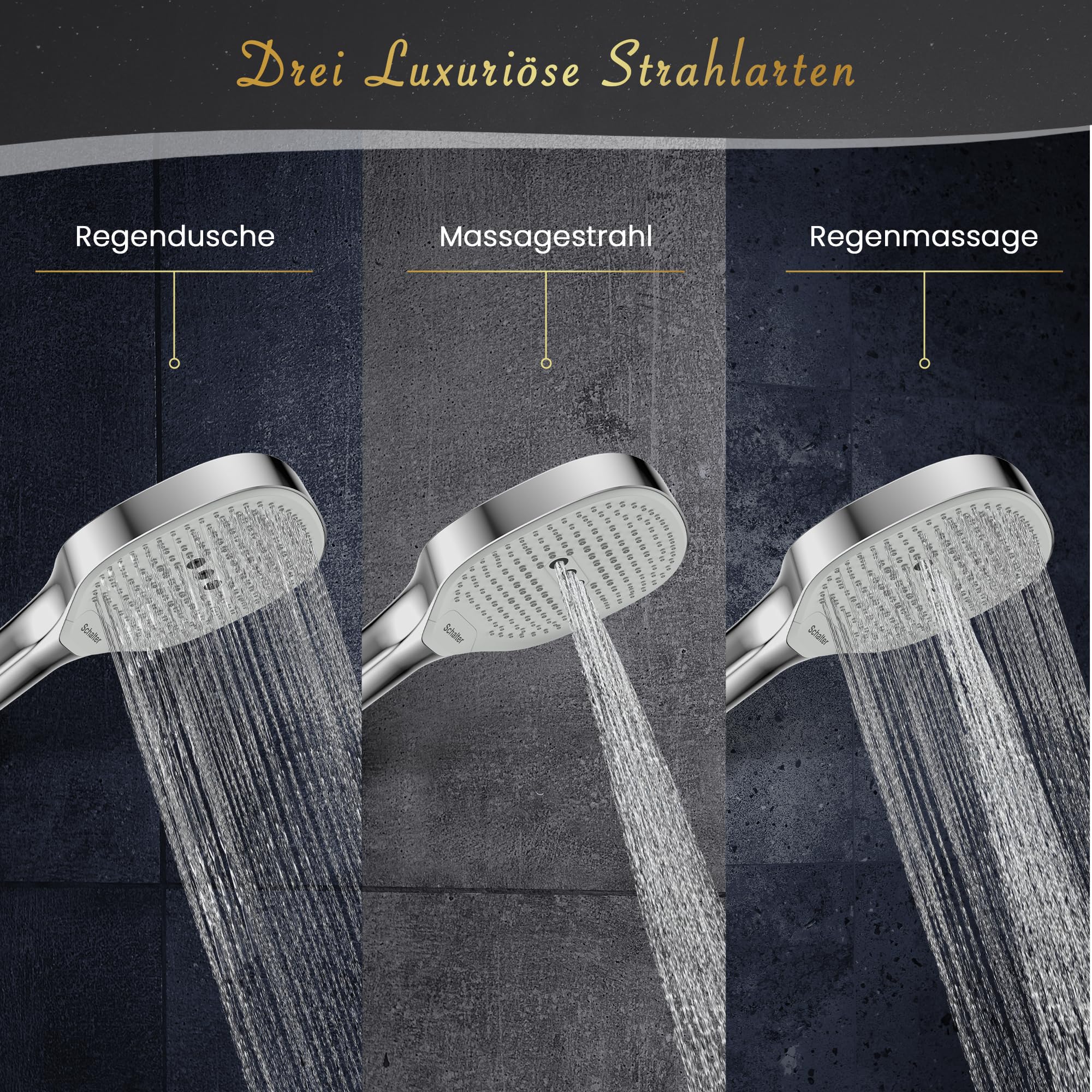 FAYZA High Pressure Rain Shower Head - 8 Inch Large Water Saving Showerhead with Premium Design - White Bathroom Shower Head for Relaxing Spa-Like Experience at Home