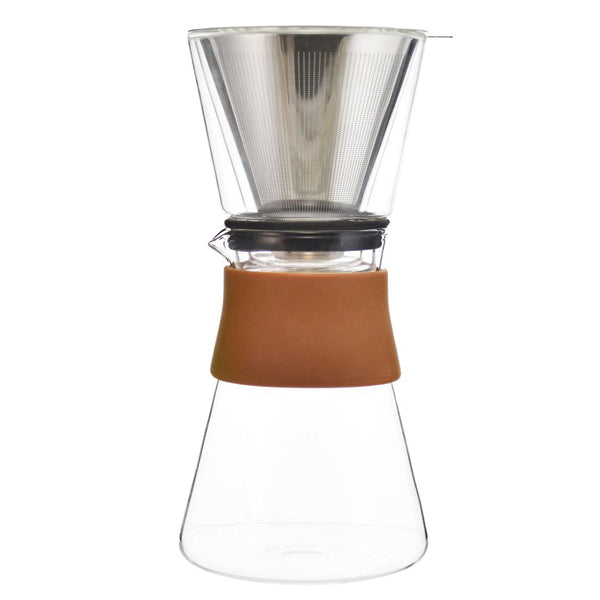 GROSCHE Amsterdam Pour Over Coffee Maker - Ceramic Drip Brewer for Specialty Coffee at Home, Office & Travel | Perfect for Single Serve Fresh Brew
