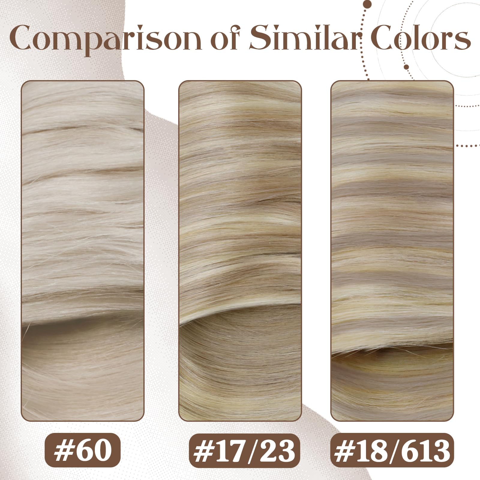 Hetto 18 Inch Micro Bead Hair Extensions - 50 Strands 50g Real Human Hair Straight in Blonde, Dirty Blonde & Golden Blonde Highlights (#17/23) | Seamless Micro Ring & Link Extensions for Volume & Length | Perfect for Parties, Weddings & Everyday Styling