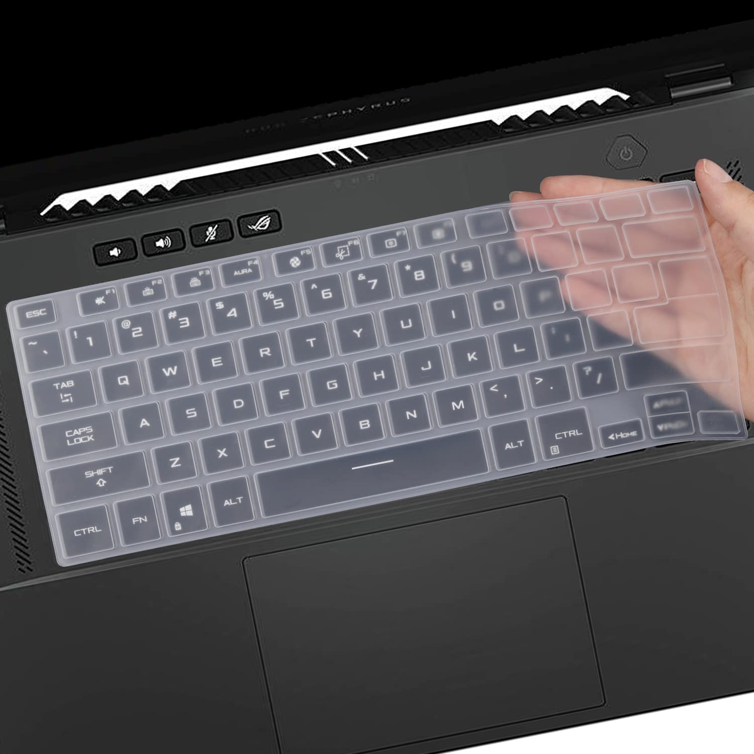 ASUS ROG Zephyrus G14 G15 G16 Keyboard Cover - Clear Protective Skin for GA402 G402RJ GA503 GA503QR/QS/QM, GU603HM, TUF Dash 15/F15 FX516PM FX516PR, Flow X13 GV301QH - Perfect for Gaming, Work & Travel Protection
