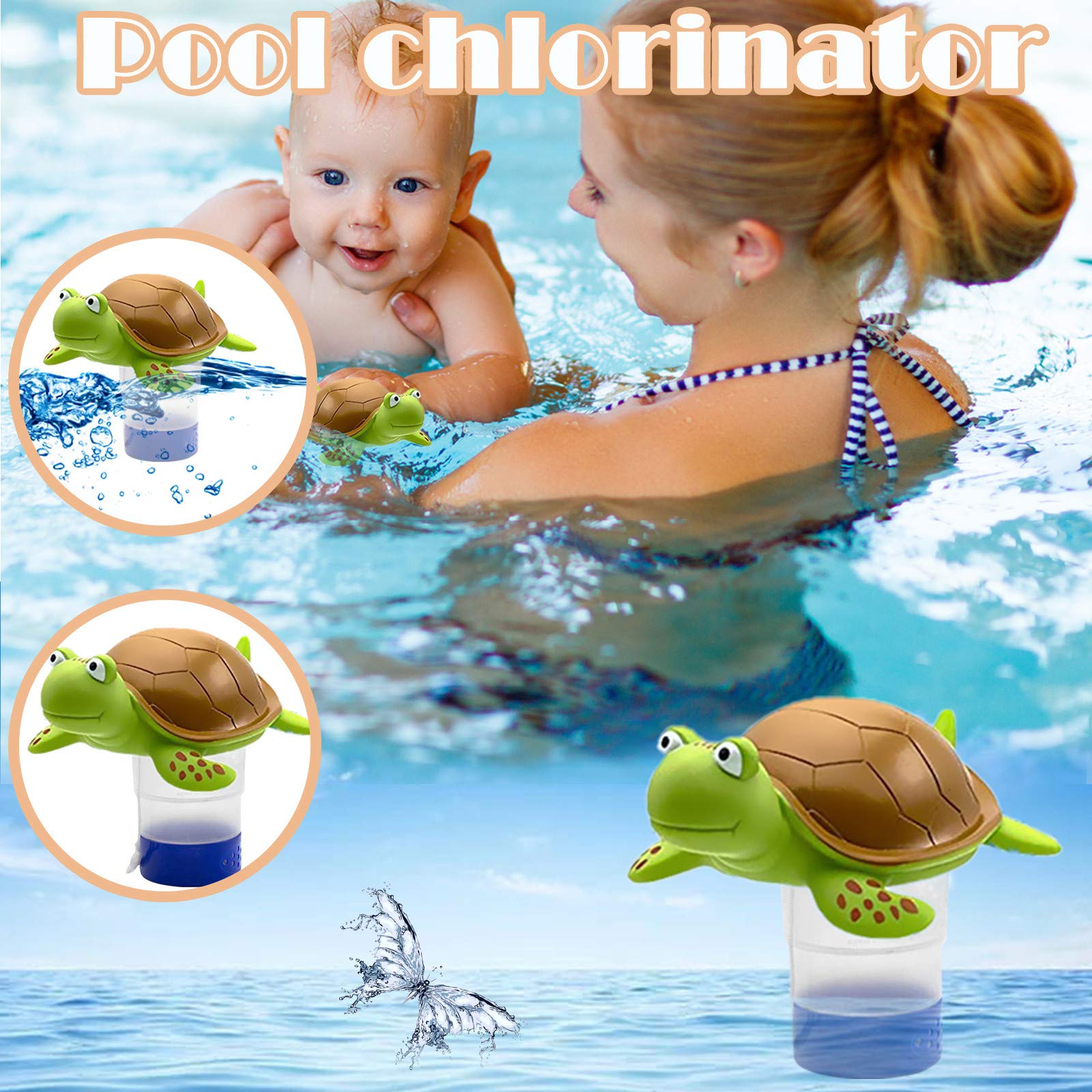Chlorine Tablet Dispenser Floater - Collapsible Bromine Holder for Pool, Spa & Aquarium - Multicolor Swimming Pool Accessories for Easy Chemical Dispensing