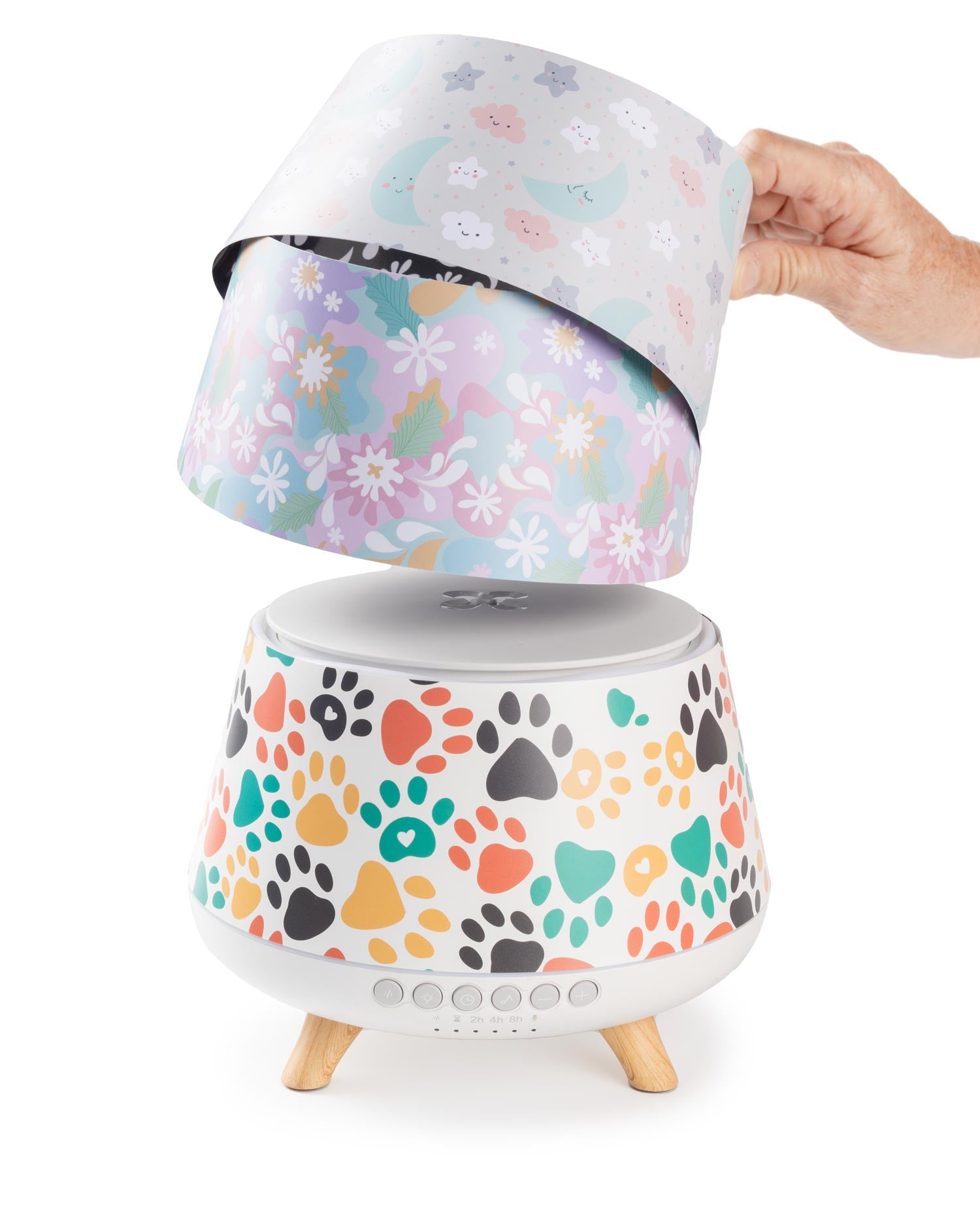 Paw Print Aroma Snooze Plus Dog Bed Cover - Soft Removable Washable Pet Bedding for Small Medium Dogs - Perfect for Crate, Kennel & Home Use