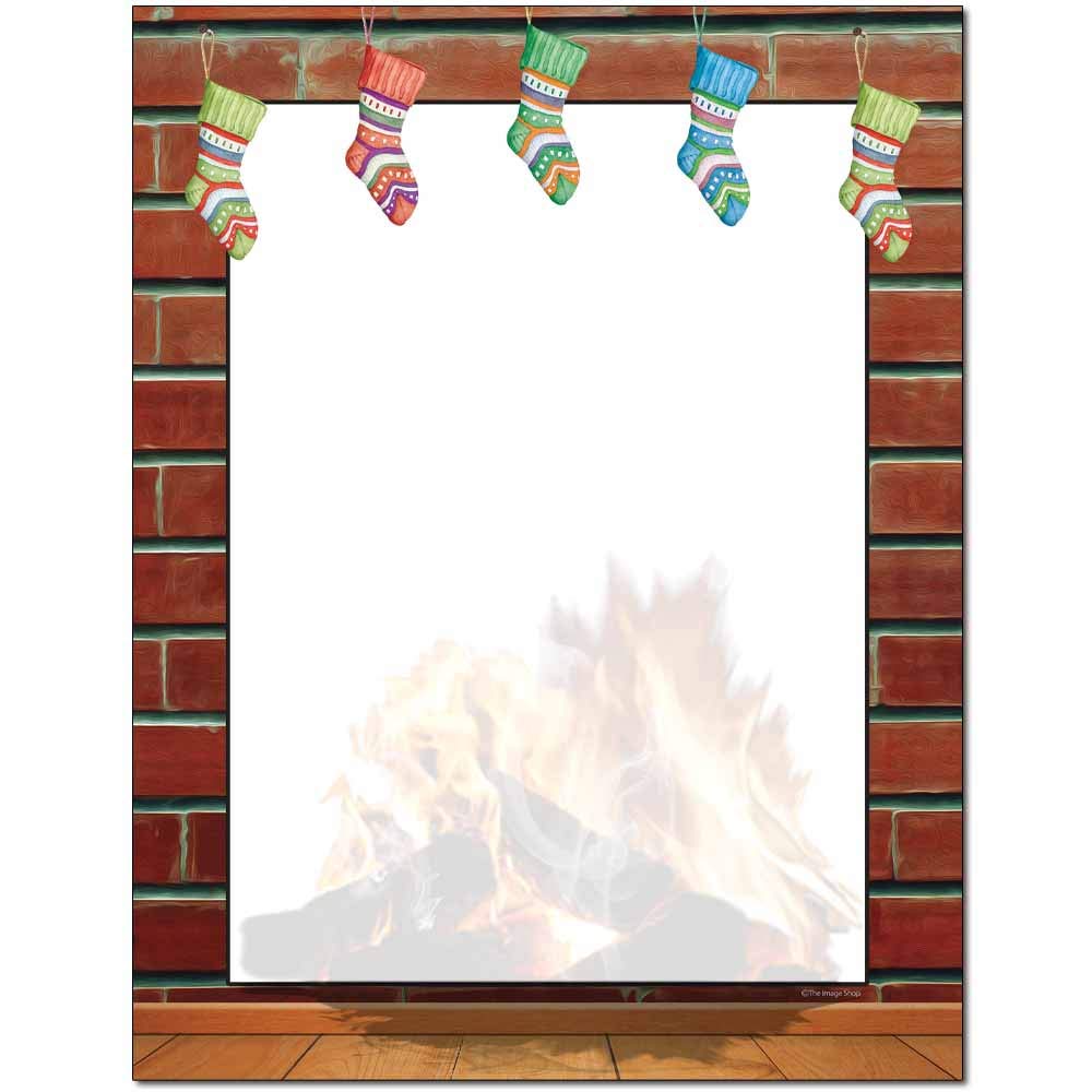 Stockings Are Hung Letterhead Laser & Inkjet Printer Paper - 25 Sheets for Holiday Greetings, Office Correspondence & Christmas Decorations