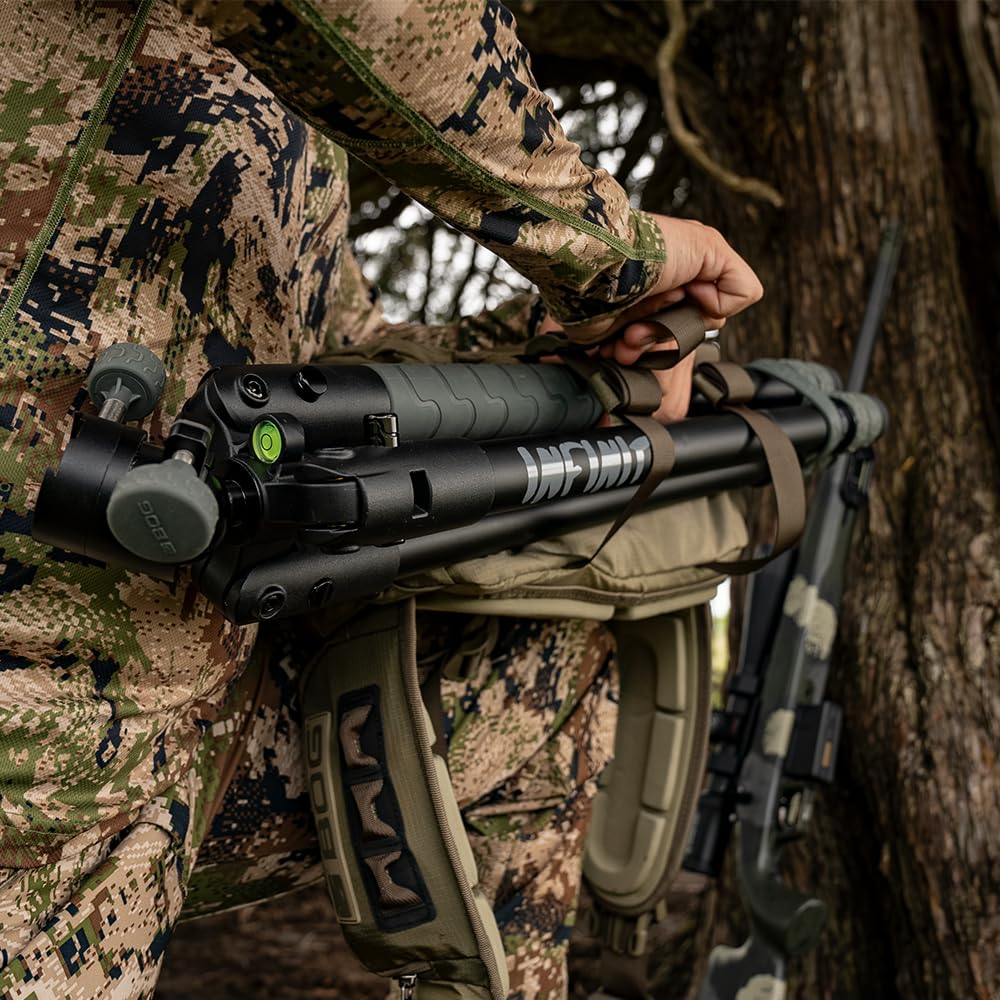BOG ARCA Swiss Infinite Tripod with 360° Ball Head - Quick Release Arca Swiss Mount System & Built-in Bubble Level - Professional Hunting, Shooting & Outdoor Photography Tripod for Wildlife, Landscape & Travel Adventures