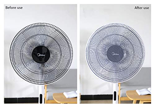 Child Safety Fan Cover - 2 Pack 16-18 Inch Washable Mesh Protector with Adjustable Buckle for Baby Finger Protection | Fits Stand, Floor, Table & Clip Fans (White) | Perfect for Nursery, Bedroom & Playroom Safety