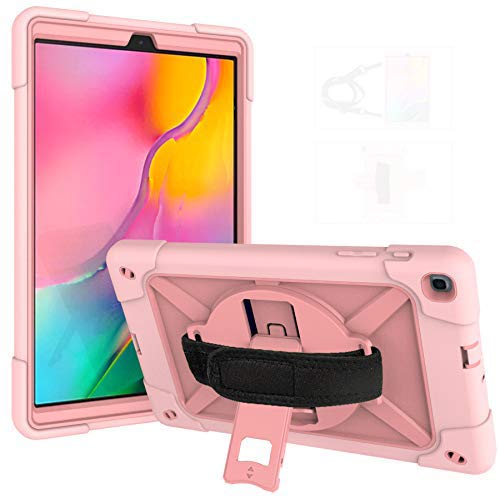 Shockproof Samsung Galaxy Tab A 10.1 Case (2019 Model T510/T515) - 3-Layer Armor Protection with Kickstand, Pencil Holder & Shoulder Strap | Perfect for Work, Travel & School Use