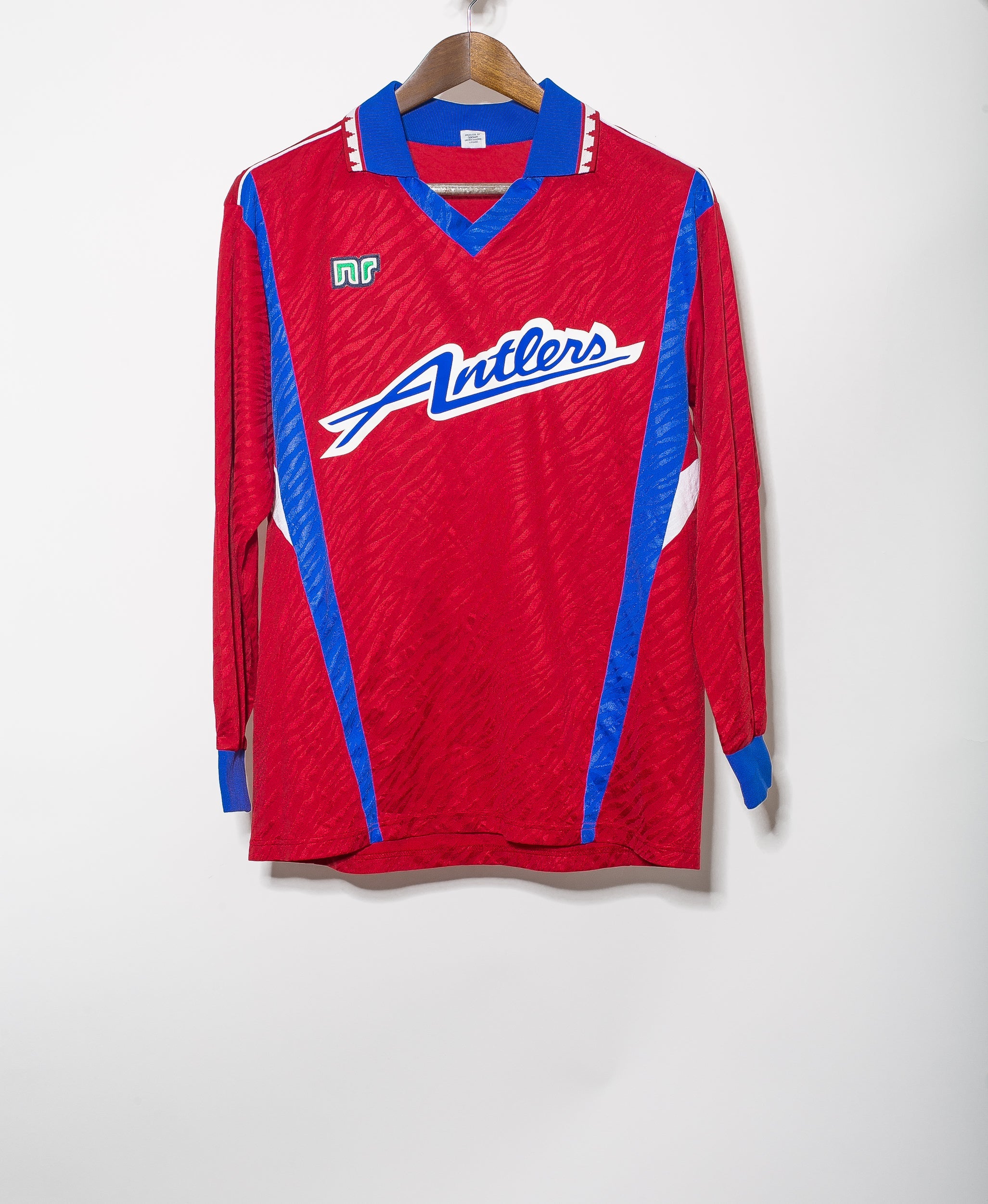 1993 Kashima Antlers Long Sleeve Home Jersey - Authentic Vintage Soccer Shirt (Size M) - Perfect for Football Fans, Collectors & Retro Sports Fashion